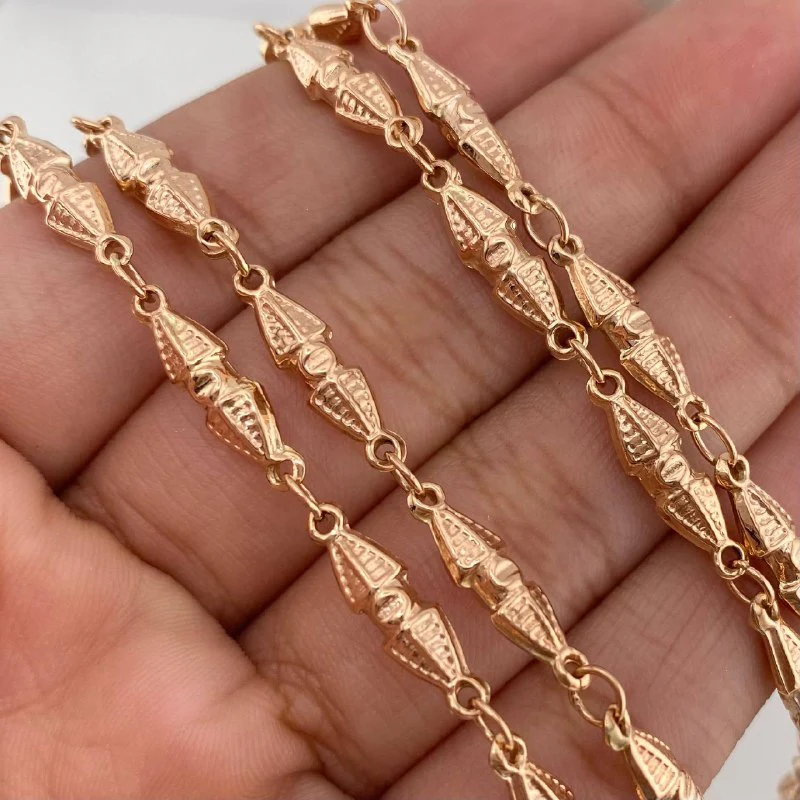 Cadena Rustica Dubai 15.3 g / 68.6 cm / 4.15 mm Oro Rosa 18K - Image 5