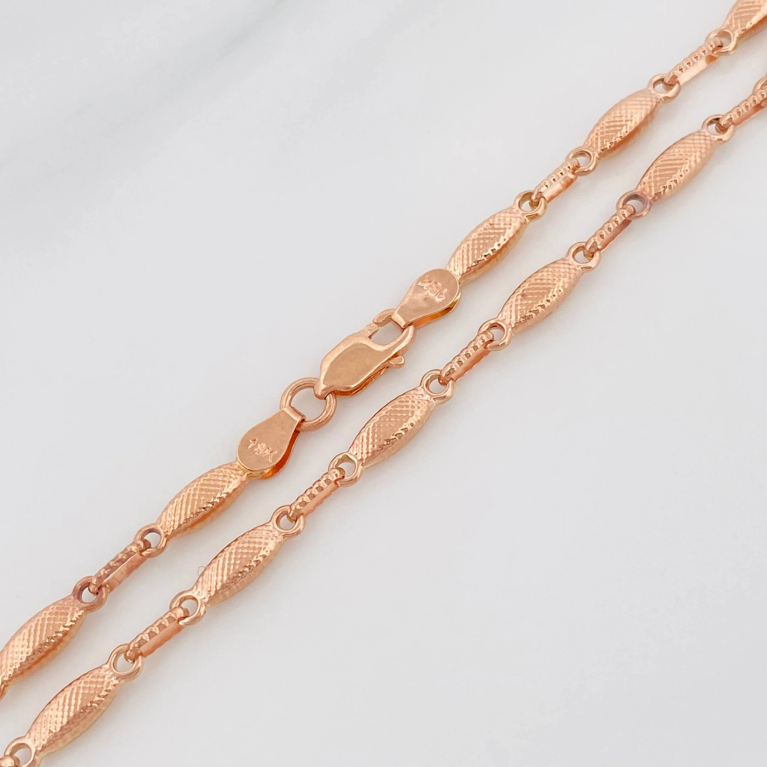 Cadena Rustica Eslabon 10.35 g / 62 cm / 3.3 mm Oro Rosa 18K - Image 3