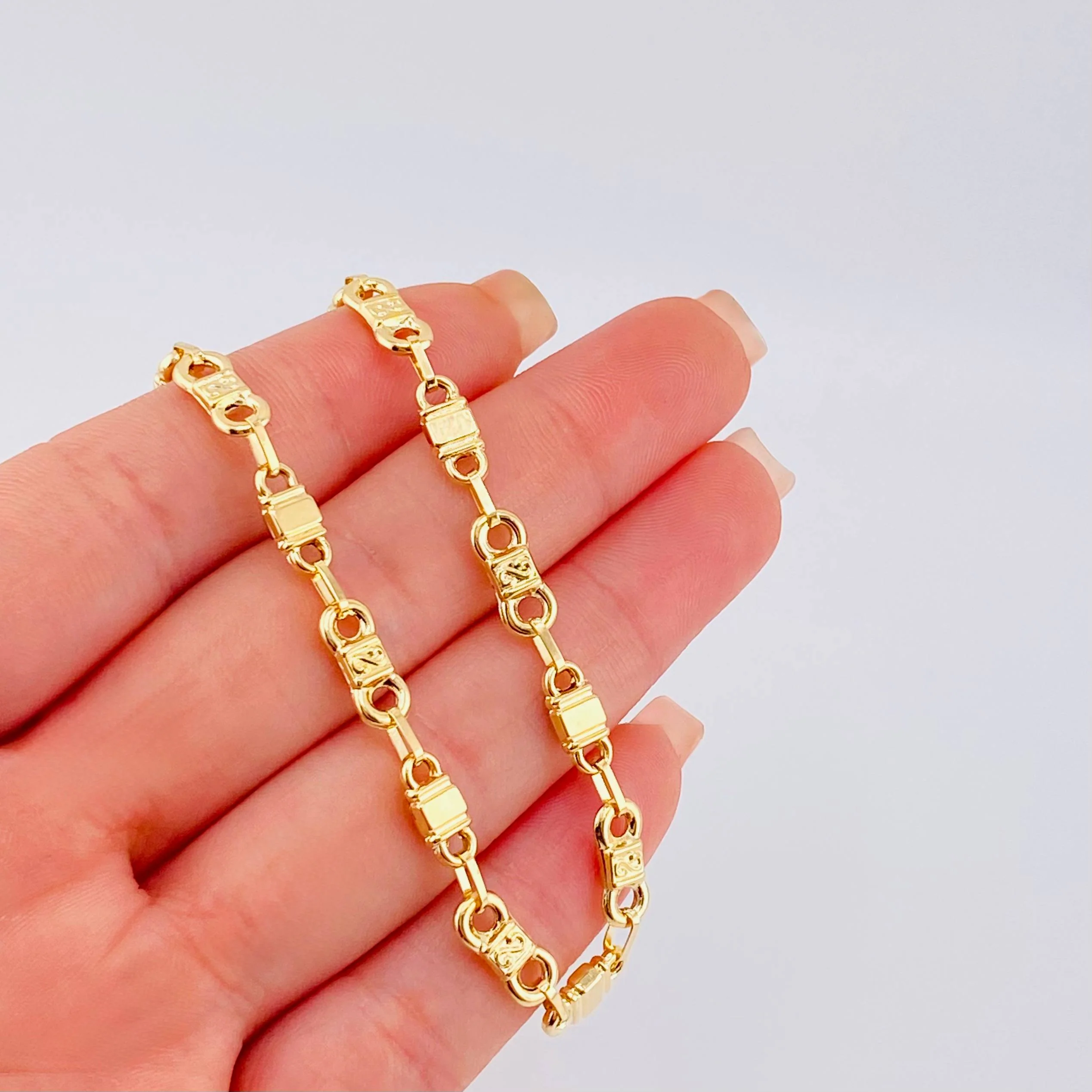 Cadena Rustica Esposas Infinitas 12.8gr / 61cm / 5.25mm Oro Amarillo 18K - Image 5