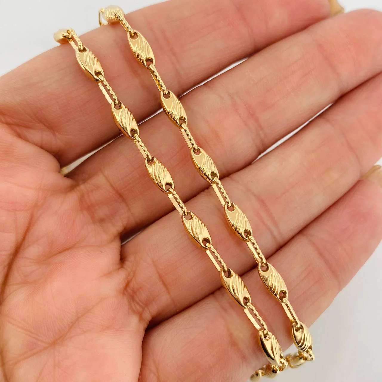 Cadena Rustica GC 10.65g / 62cm / 3.4mm Oro Amarillo 18K - Image 5