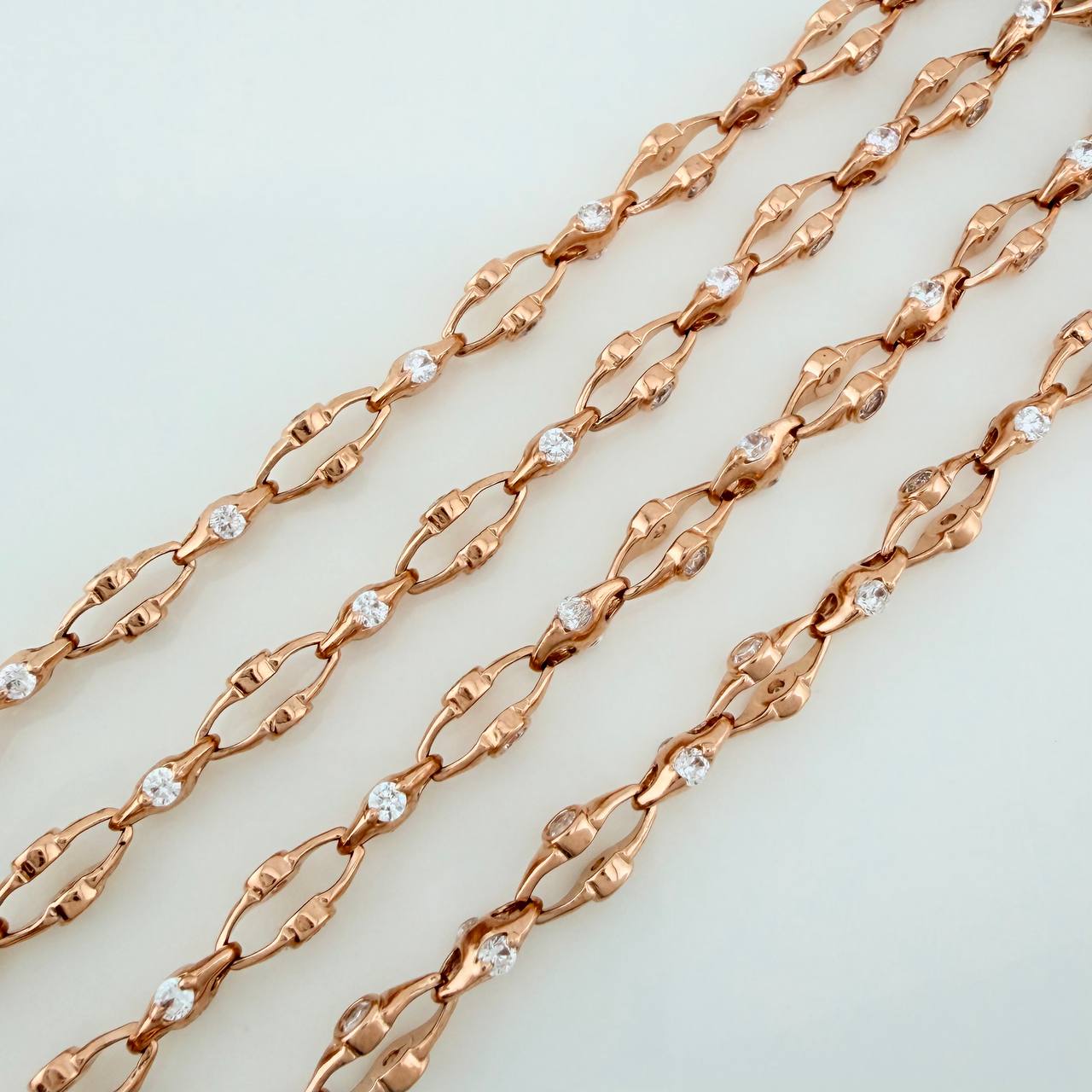 Cadena Rustica Nexus 28.25gr / 61.3cm / 4.55mm Oro Rosa 18K $ - Image 4