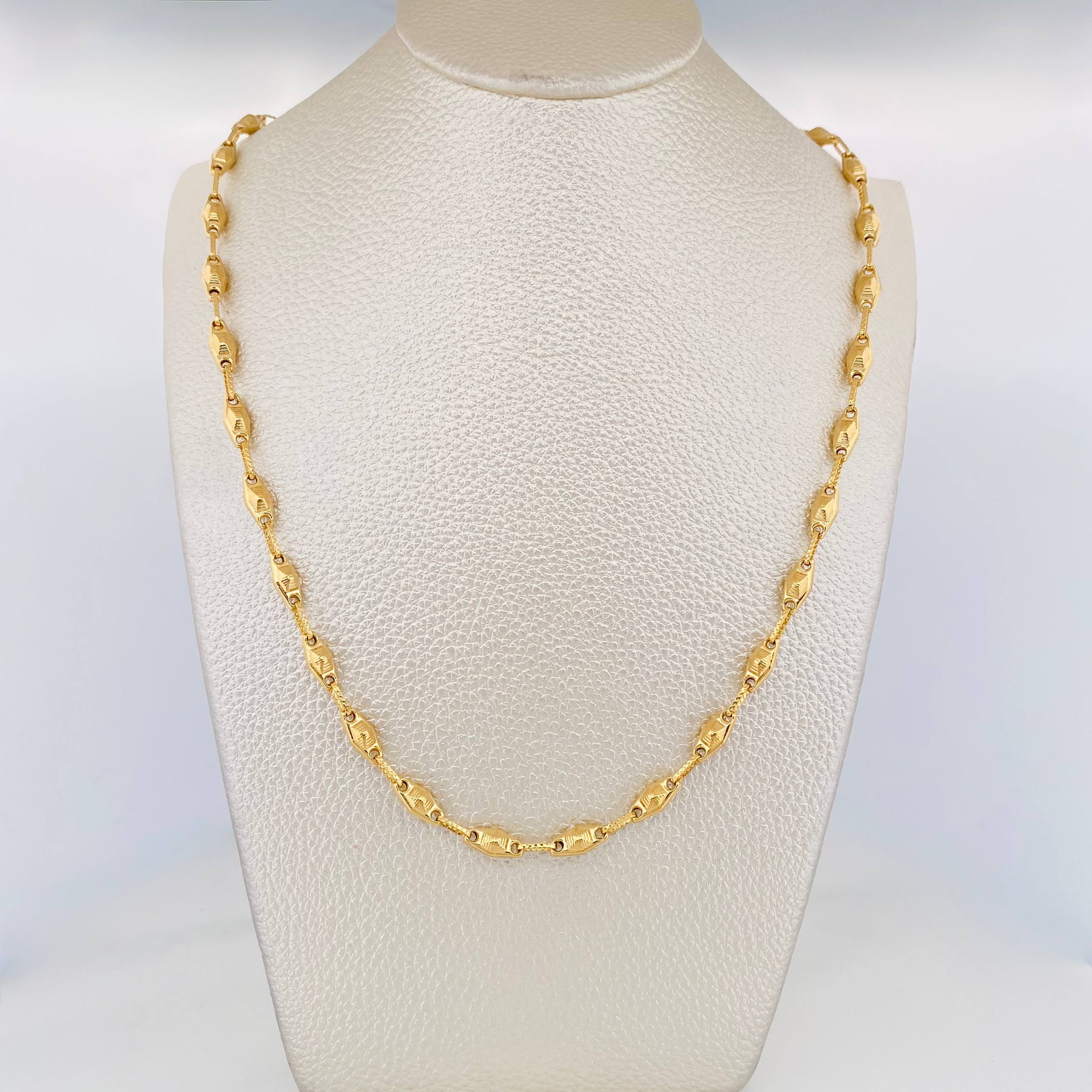 Cadena Rustica Rombo Abultado 11.1 g / 61 cm / 4.1 mm Oro Amarillo 18K - Image 5