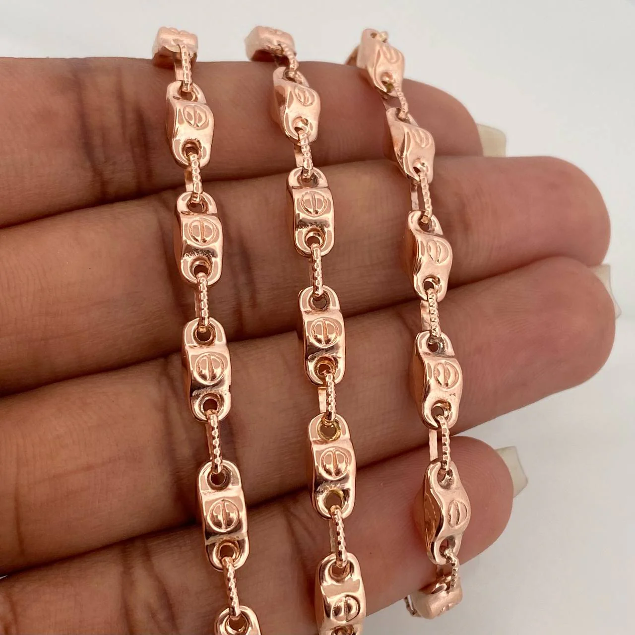 Cadena Rustica Tornillo 17.65gr / 72cm / 2.5mm Oro Rosa 18K % - Image 4