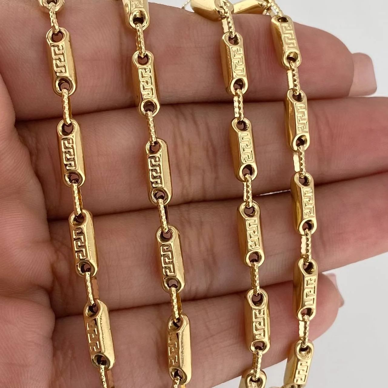 Cadena Rustica Tribal 13.5 g / 62 cm / 2 mm Oro Amarillo 18K - Image 4