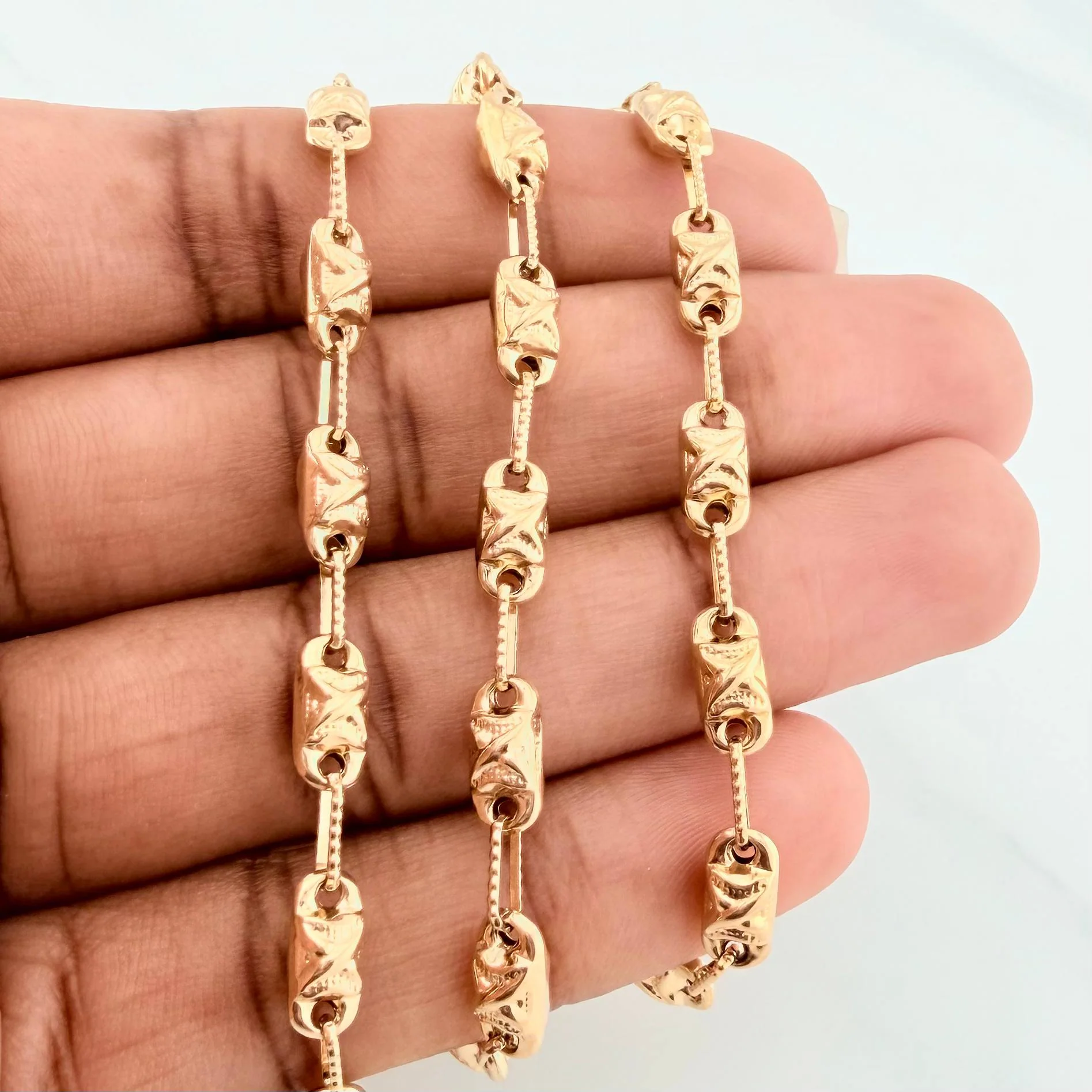 Cadena Rustica X 14.1 g / 62 cm / 3.9 mm Oro Amarillo 18K - Image 5