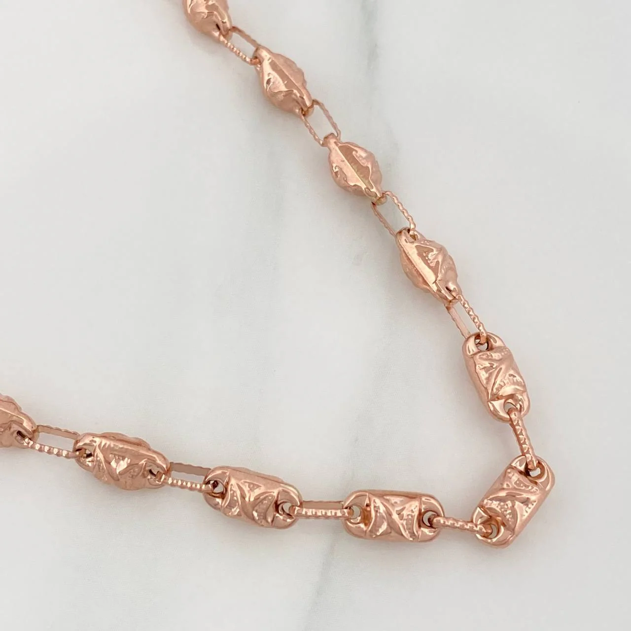 Cadena Rustica X 14.3gr / 61cm / 4.1mm Oro Rosa 18K - Image 2