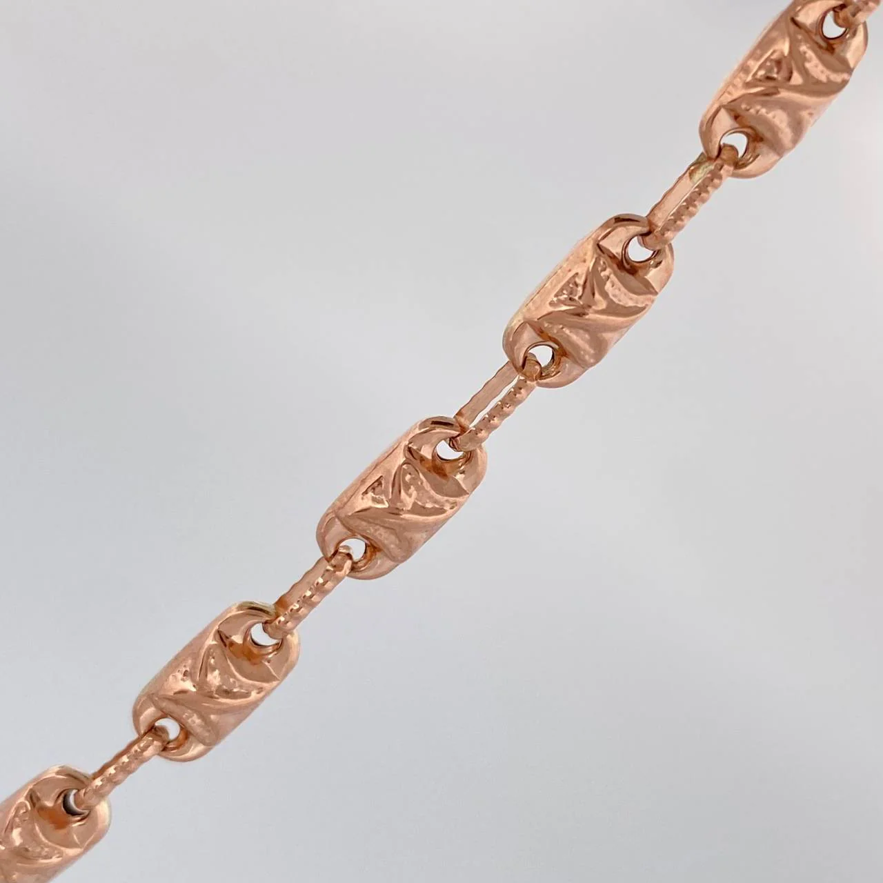 Cadena Rustica X 14.3gr / 61cm / 4.1mm Oro Rosa 18K - Image 5