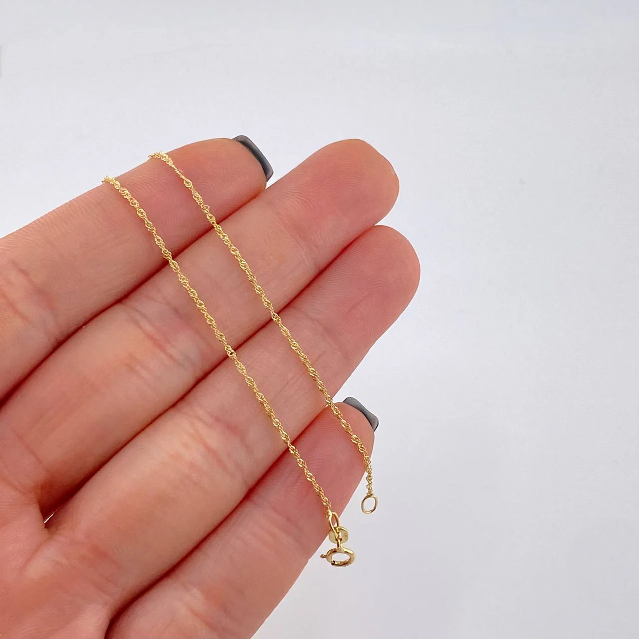 Cadena Singapur 0.85 g / 49 cm / 1 mm Oro Amarillo 18K - Image 5