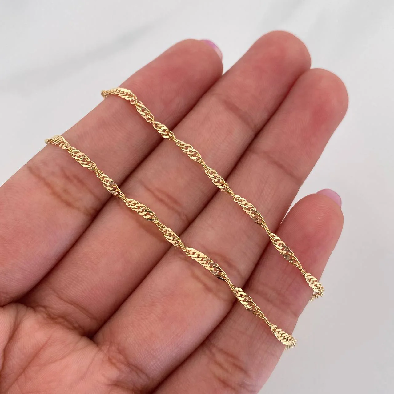 Cadena Singapur 1.55 g / 45 cm / 1.4 mm Oro Amarillo 18K - Image 4