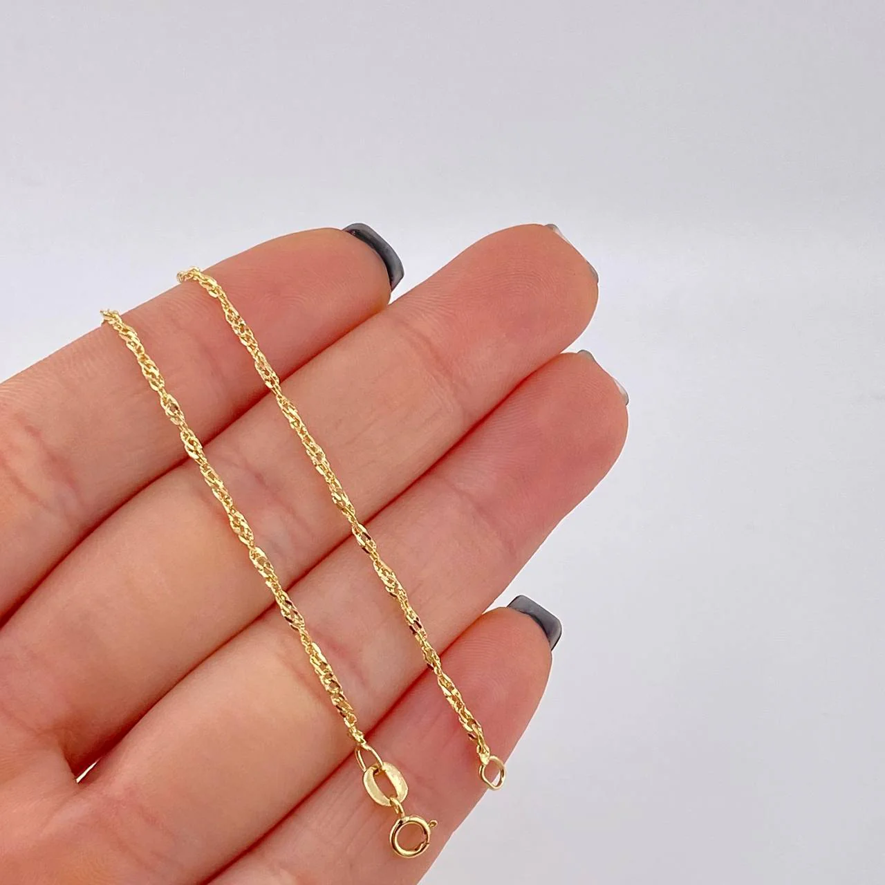 Cadena Singapur 3.45 g / 73.5 cm / 1.45 mm Oro Amarillo 18K - Image 6