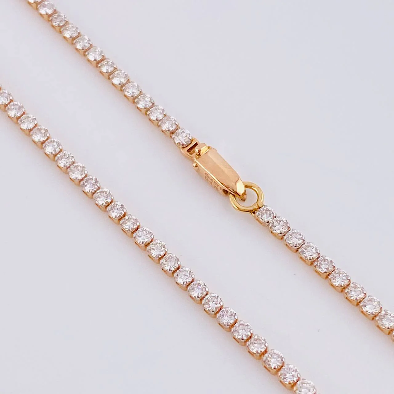 Cadena Tenis Diamantes 4,76Qts 4.6 g / 38.9 cm / 2 mm Oro Rosa 18K - Image 3