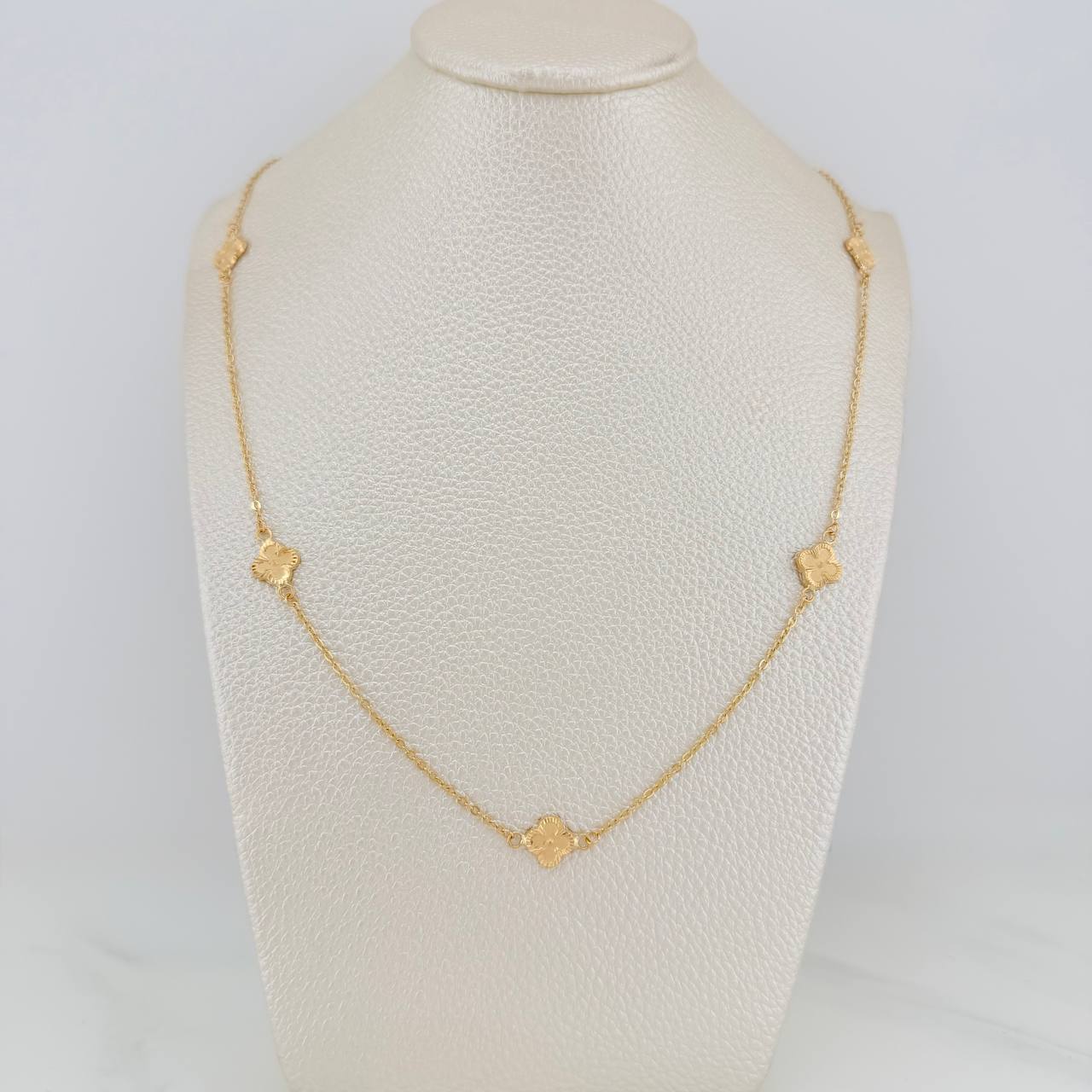 Cadena Trebol Aro Seguido 3.65gr / 46cm / 1mm Oro Amarillo 18K % - Image 6