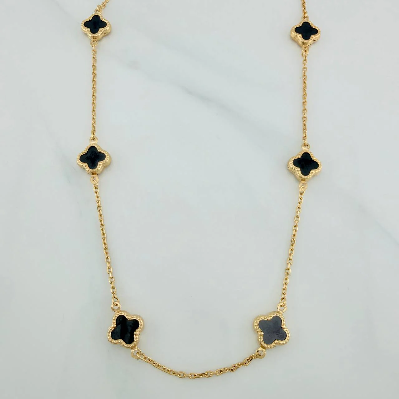 Cadena Trebol Aro Seguido 9.05gr / 45.7cm / 1.3mm Oro Amarillo +4 18K %