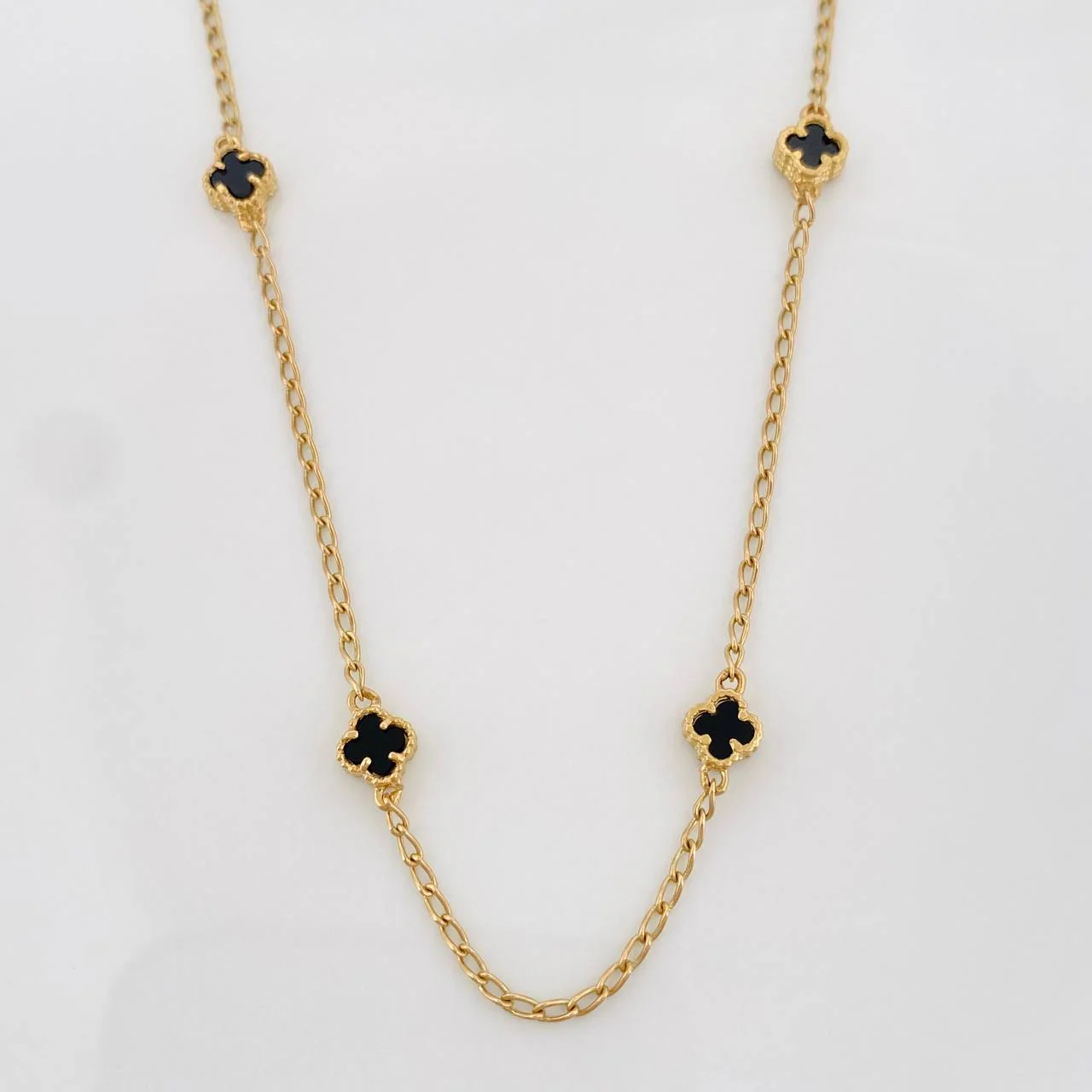 Cadena Trebol Espiga 4.35g / 46cm / 1.41mm Oro Amarillo 18K