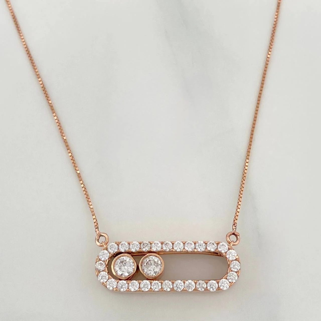 Cadena Veneciana Msk 3.45 g / 47 cm / 0.5 mm Oro Rosa 18K