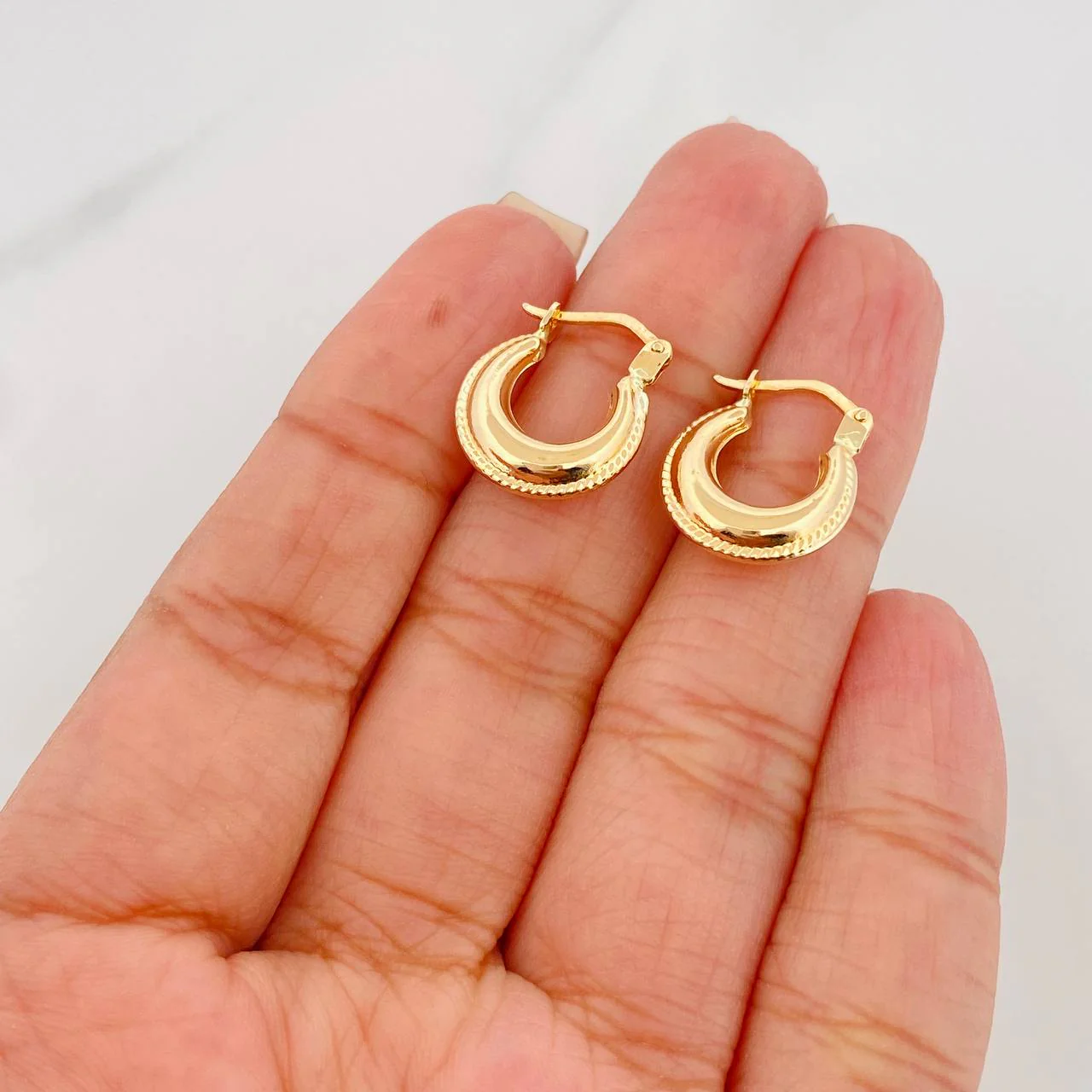Candongas Arca 1.5 g / 1.5 cm Oro Amarillo 18K - Image 4