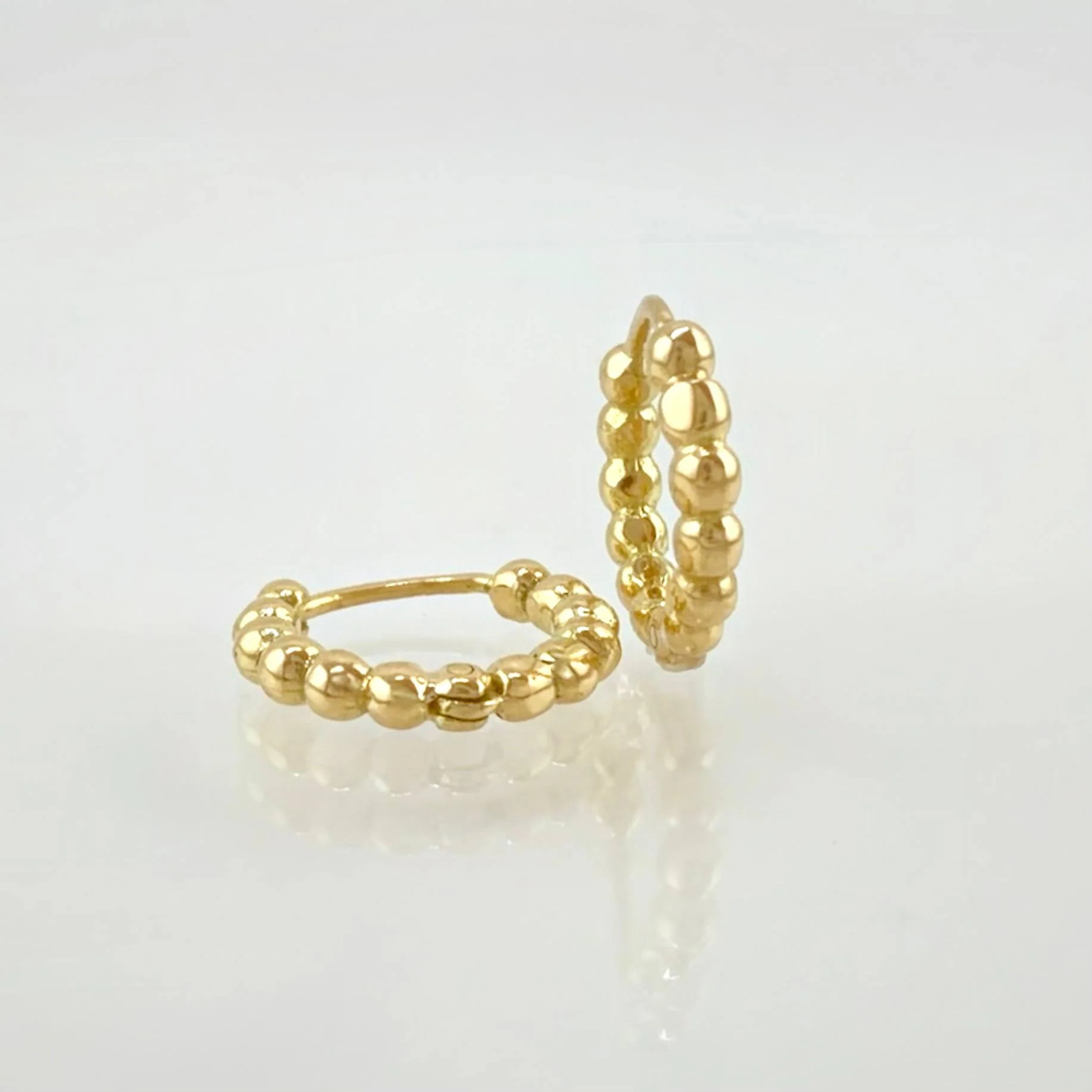 Candongas Aro Bolas 1.85gr / 1.1cm / Oro Amarillo 18K * - Image 3