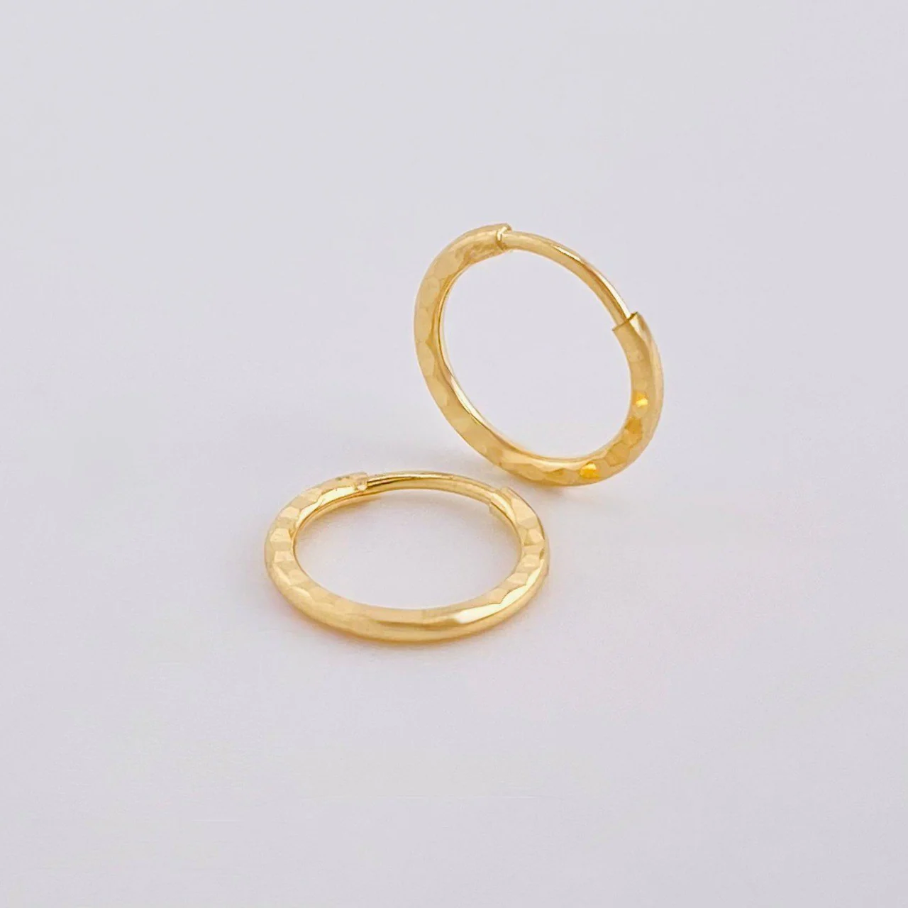Candongas Aro Diamantado 0.4gr / 1cm / Oro Amarillo 18K * - Image 3
