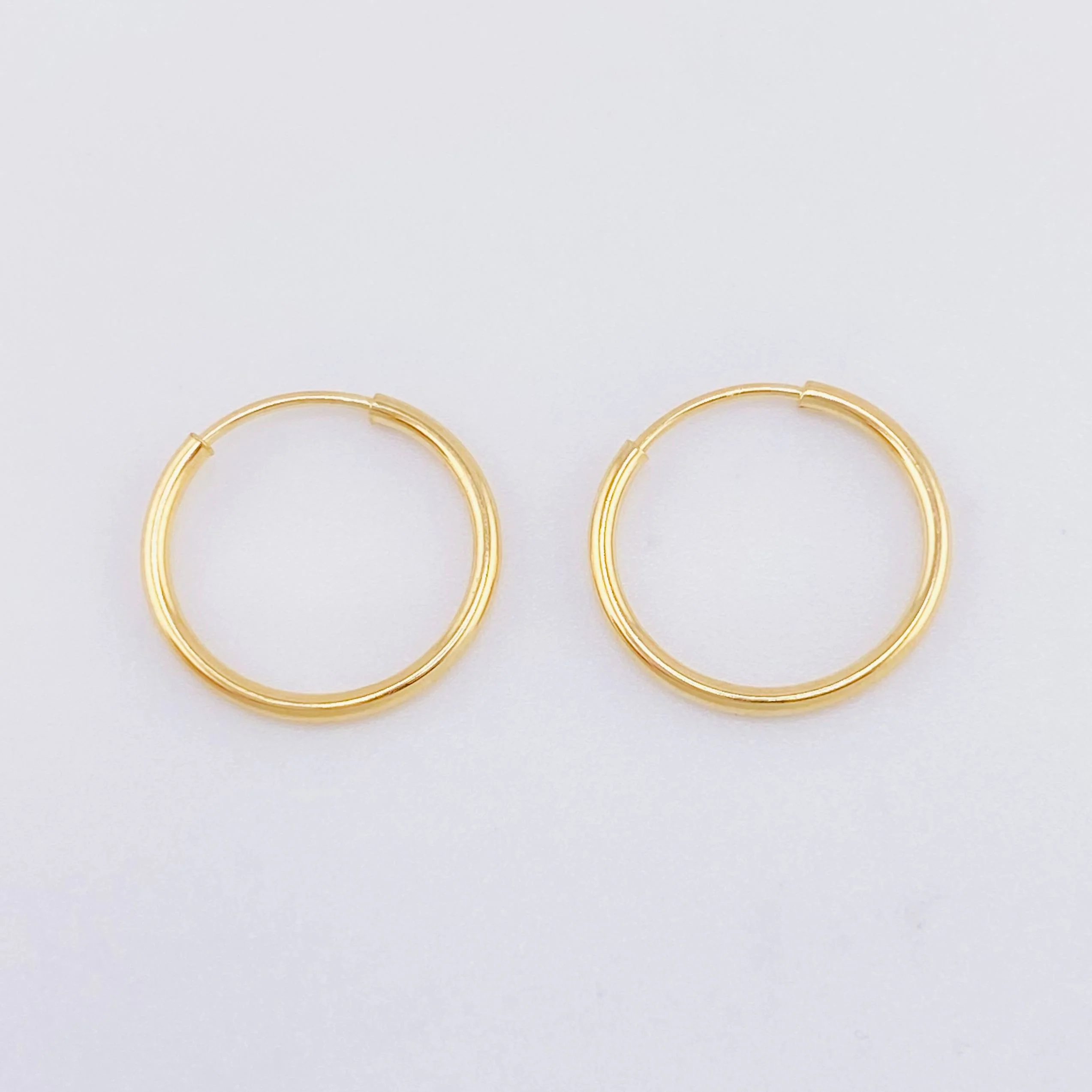 Candongas Aro Liso 0.5 g / 1.2 cm Oro Amarillo 18K - Image 3