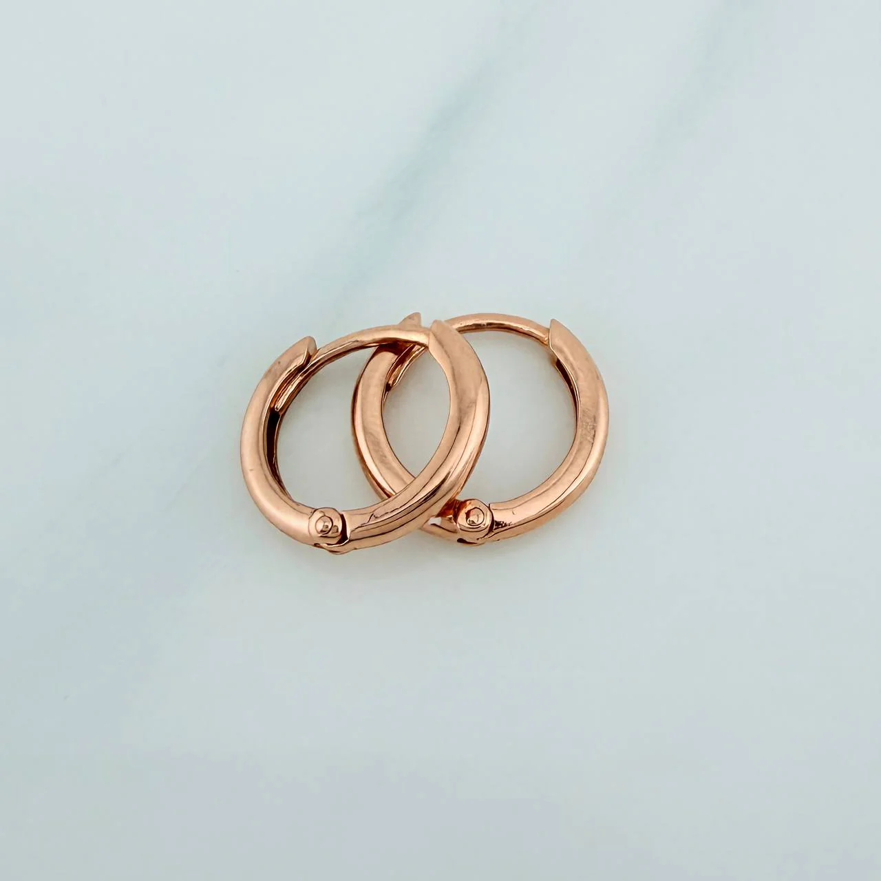 Candongas Aro Liso 1.6gr / 1.2cm / Oro Rosa 18K & - Image 3
