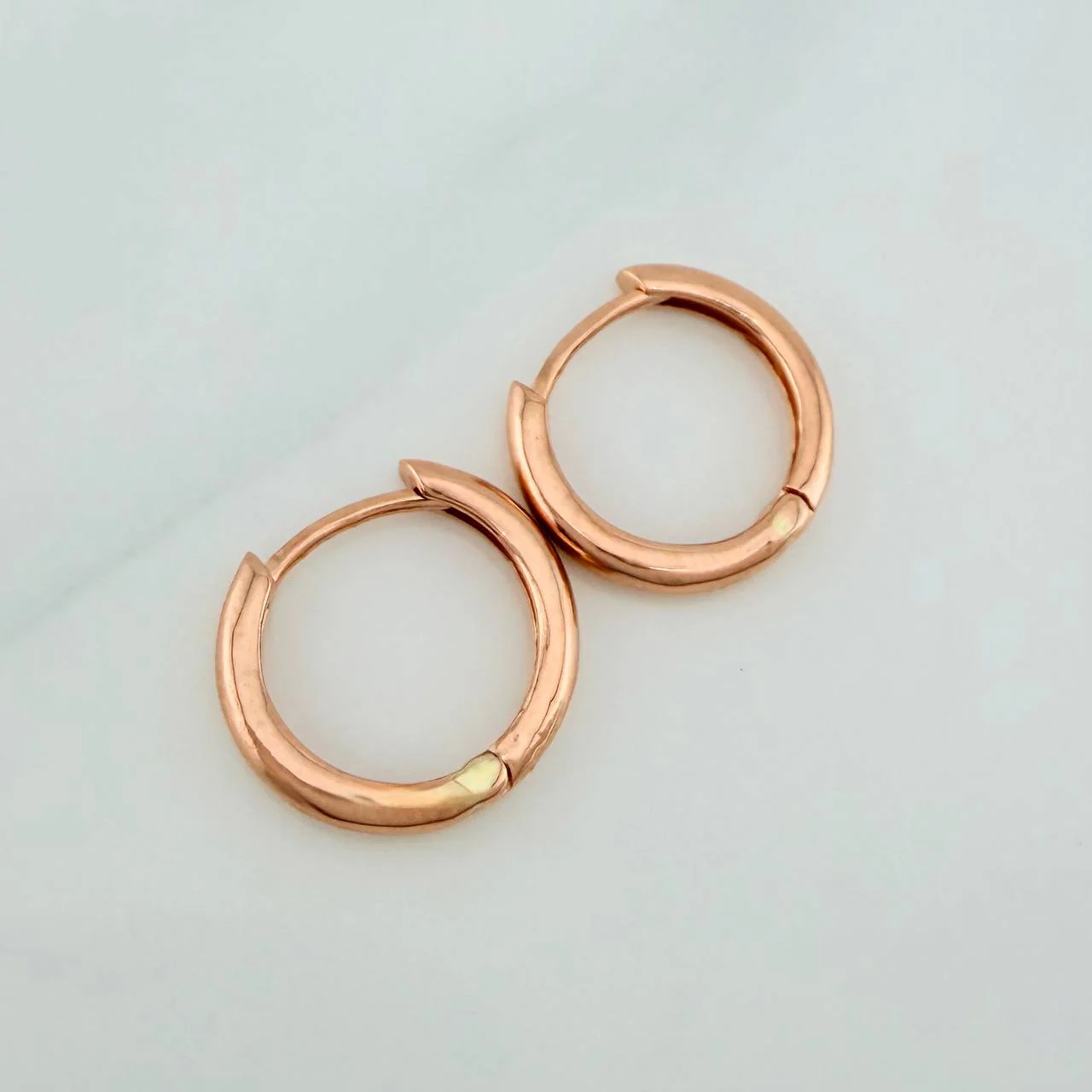Candongas Aro Liso 2.55gr / 1.5cm / Oro Rosa 18K % - Image 4