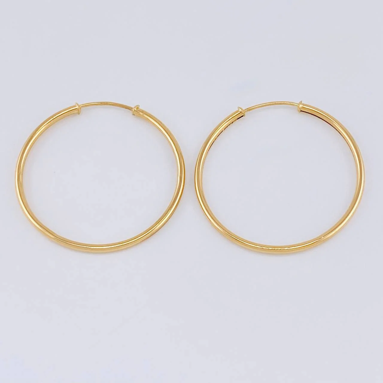 Candongas Aro Liso 2.95 g / 3.2 cm Oro Amarillo 18K