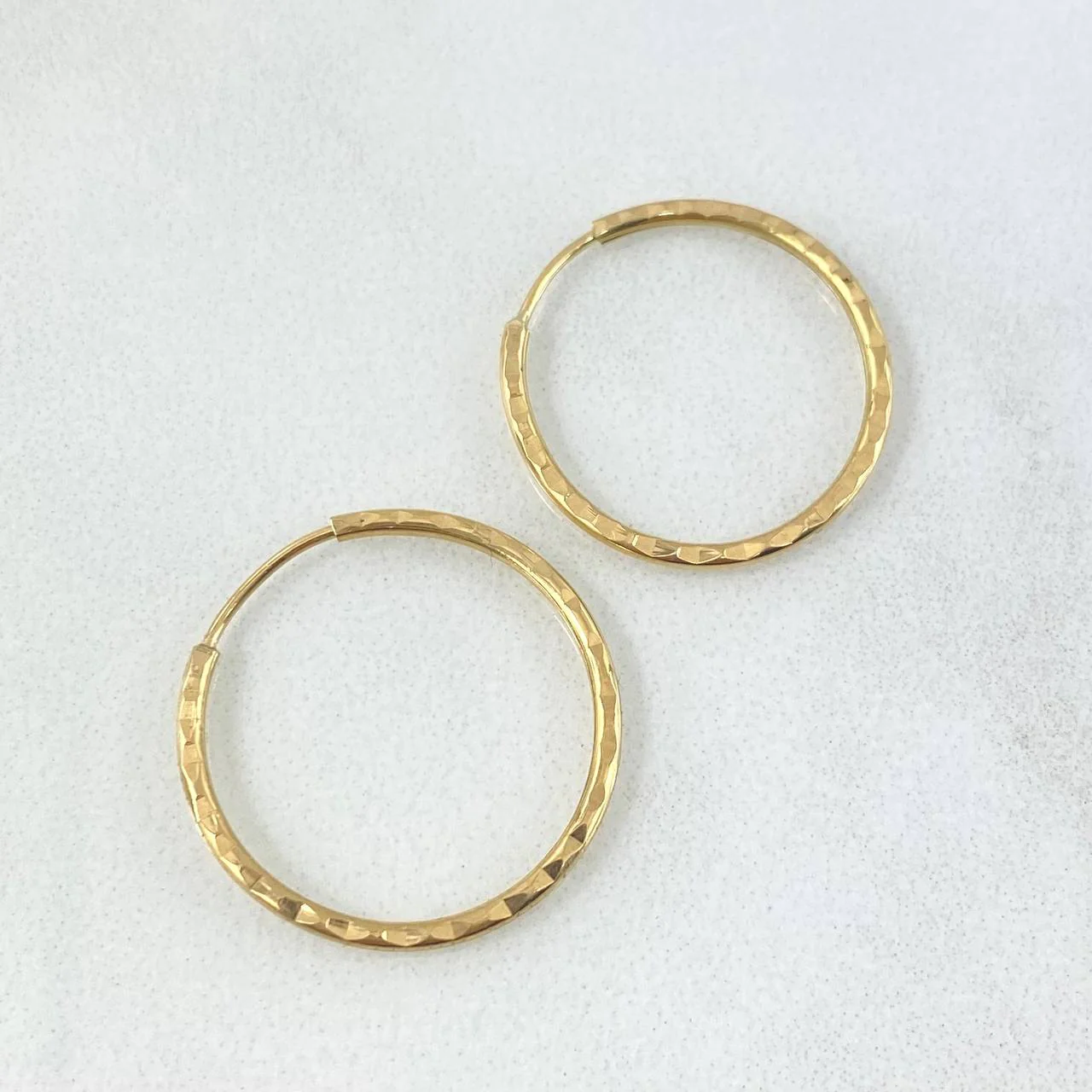 Candongas Aro Rayado 1 g / 1.8 cm Oro Amarillo 18K - Image 2