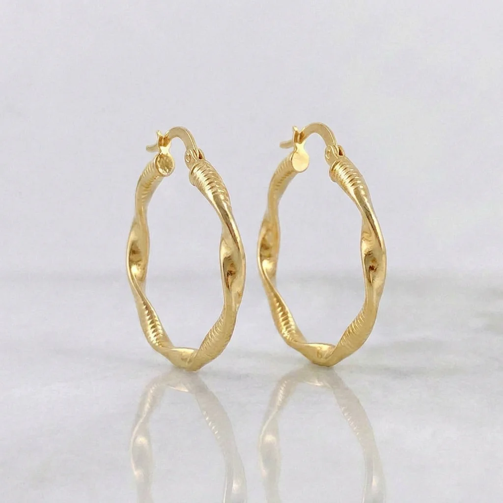 Candongas Asby 1.95gr / 3.1cm / Oro Amarillo 18K