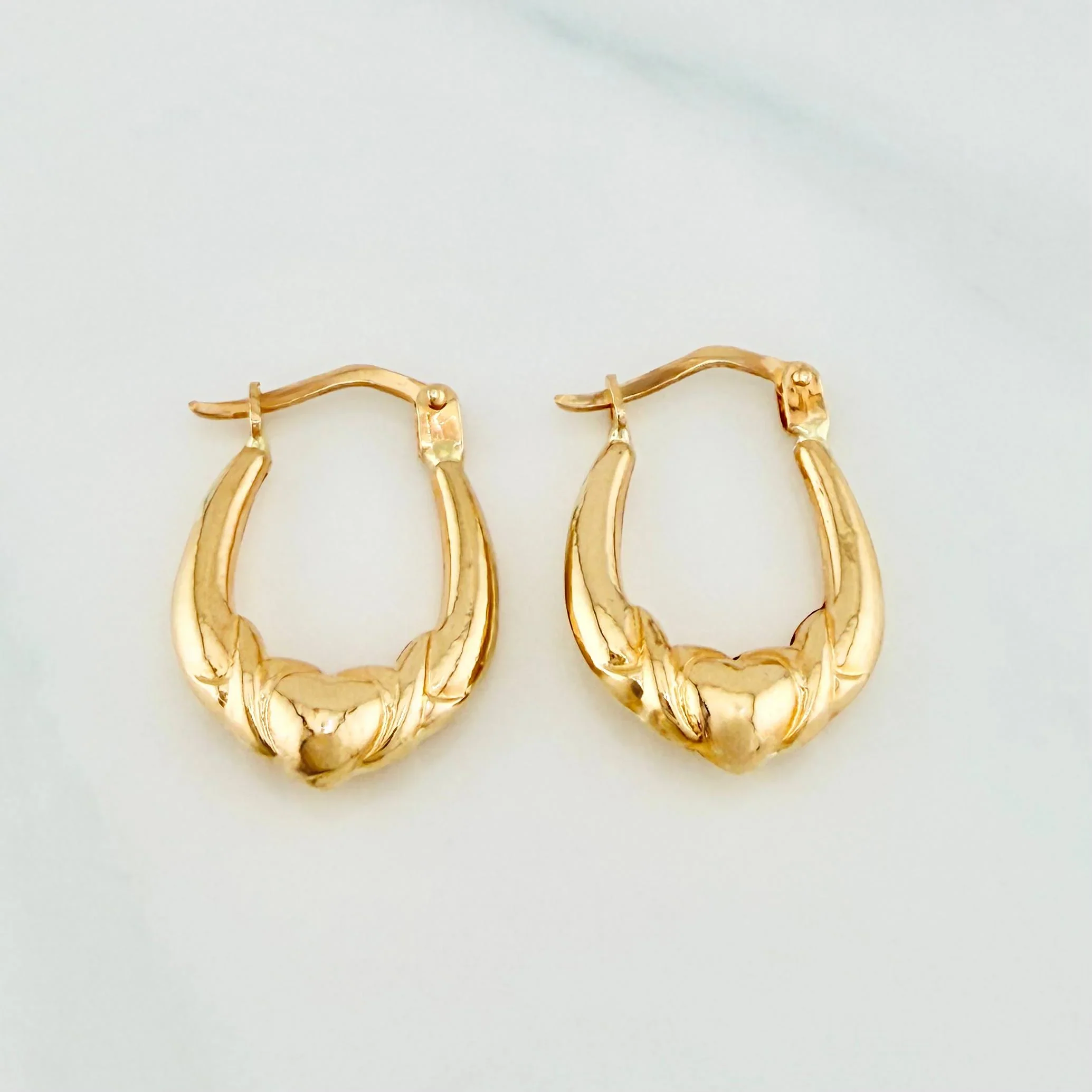 Candongas Bolso Corazon 1.5 g / 2 cm Oro Amarillo 18K