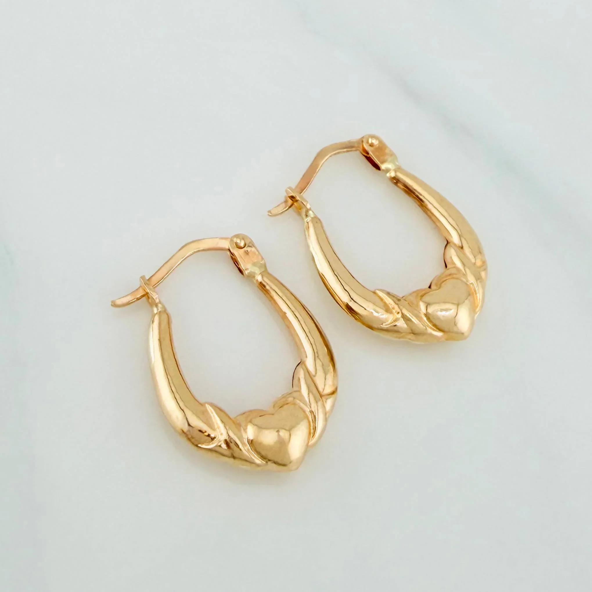 Candongas Bolso Corazon 1.5 g / 2 cm Oro Amarillo 18K - Image 2