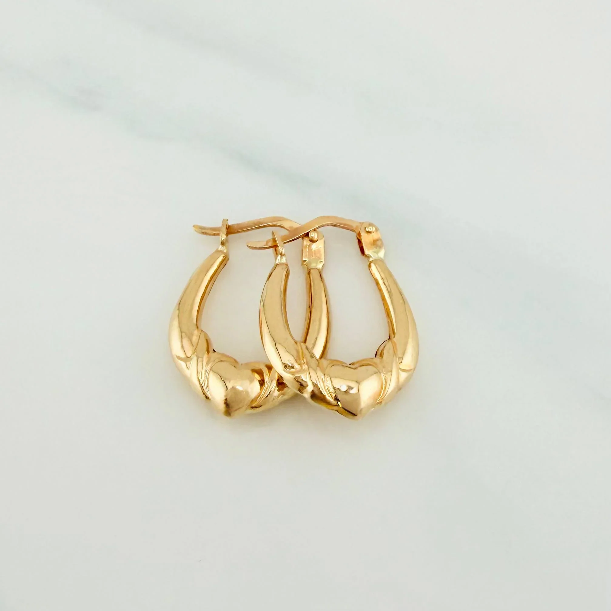 Candongas Bolso Corazon 1.5 g / 2 cm Oro Amarillo 18K - Image 3