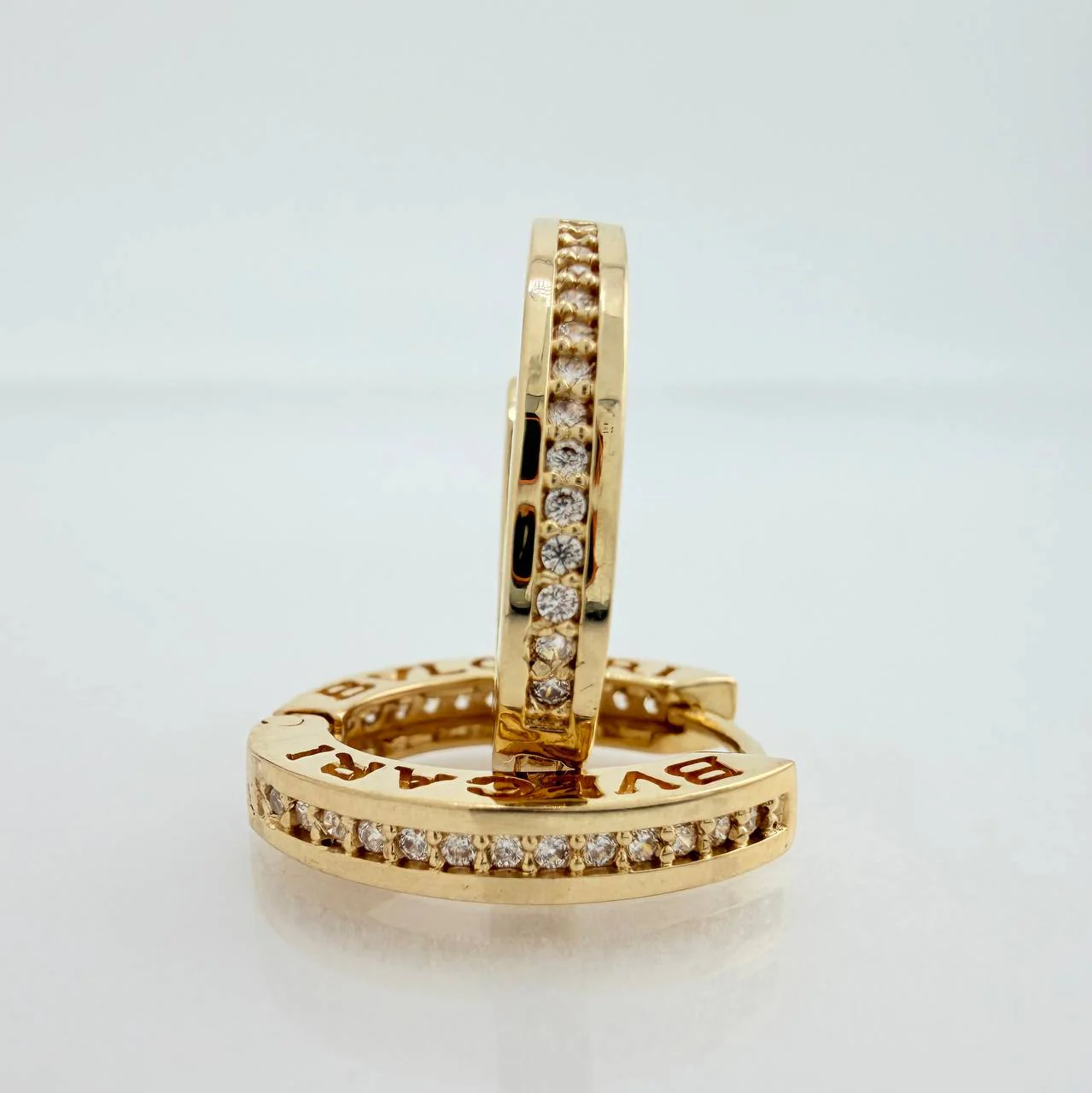 Candongas BV 4.25gr / 1.6cm / Oro Amarillo 18K & - Image 2