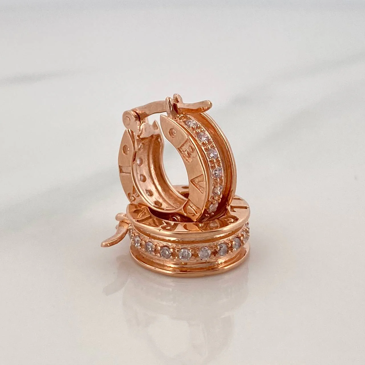 Candongas Bv 4.3 g / 1.5 cm Oro Rosa 18K - Image 3