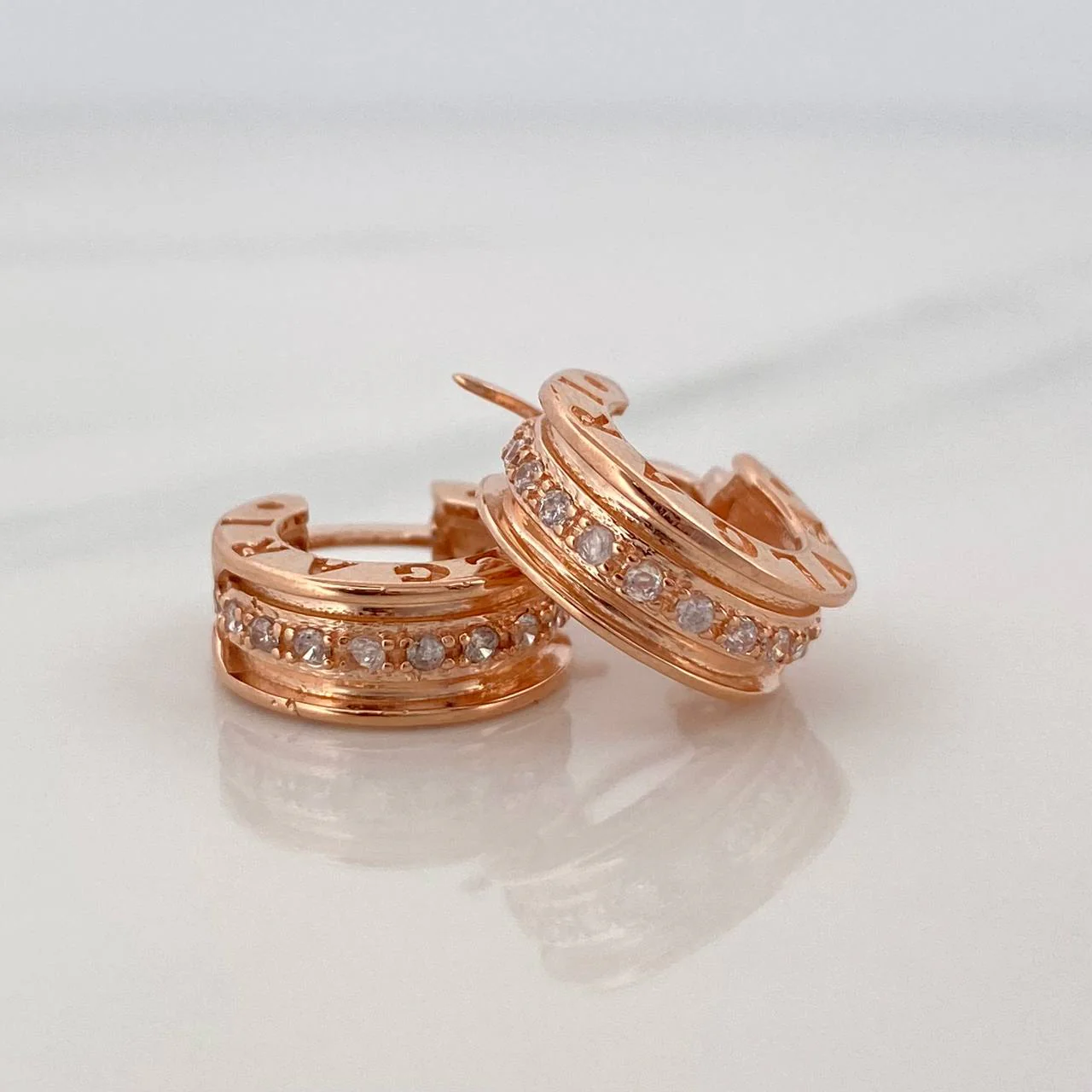 Candongas Bv 4.3 g / 1.5 cm Oro Rosa 18K - Image 4