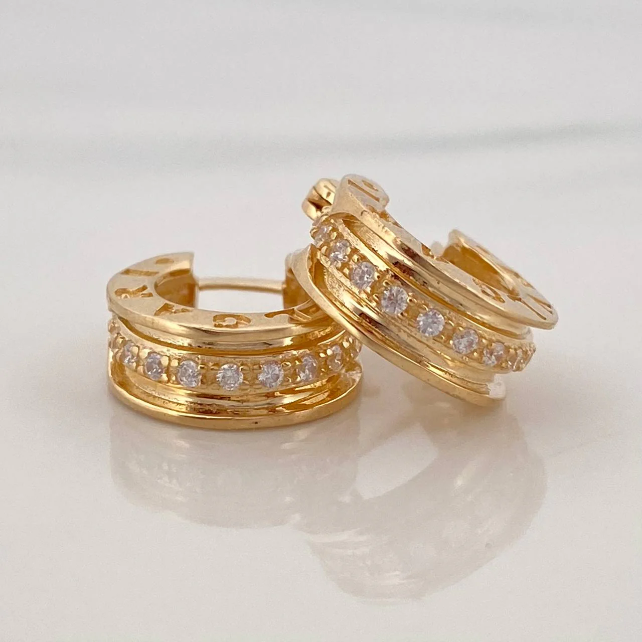 Candongas Bv 4.5 g / 1.5 cm Oro Amarillo 18K - Image 2