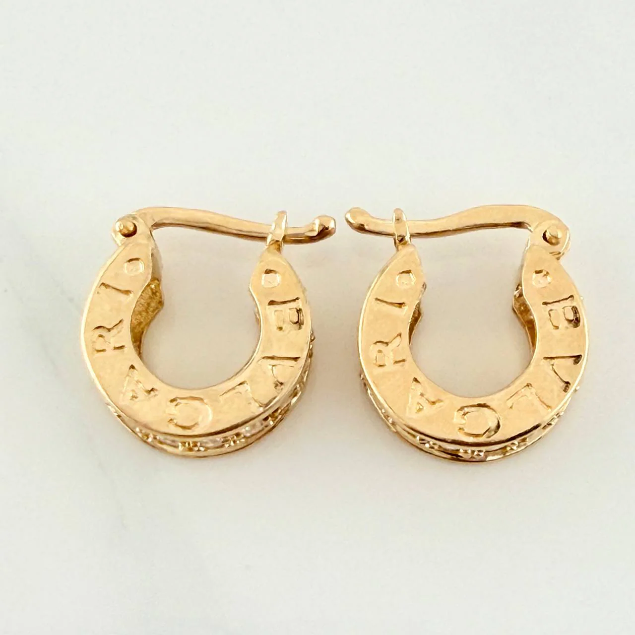 Candongas BV 4.55gr / 1.3cm / Oro Amarillo 18K % - Image 3
