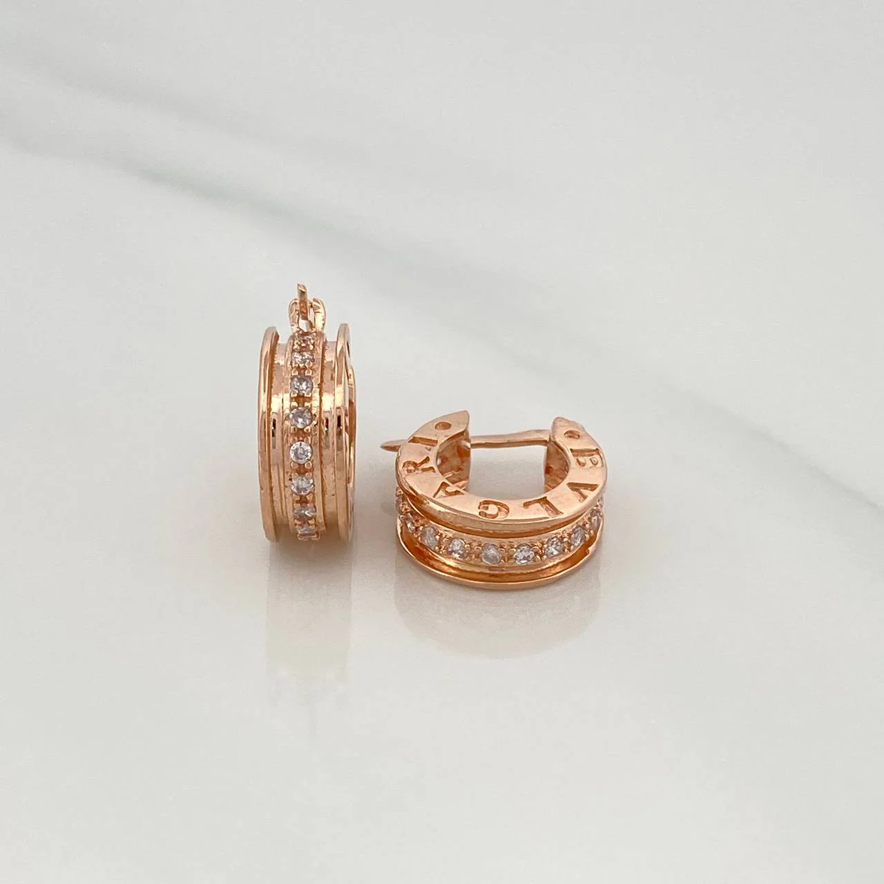Candongas BV 4.6gr / 1.5cm / Oro Rosa 18K $ - Image 4