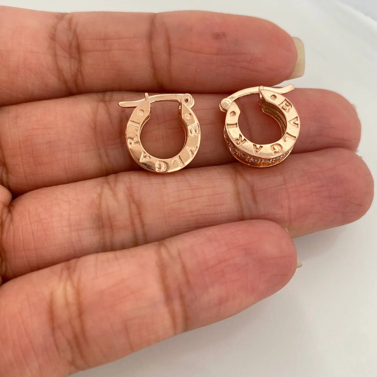 Candongas BV 4.6gr / 1.5cm / Oro Rosa 18K $ - Image 5