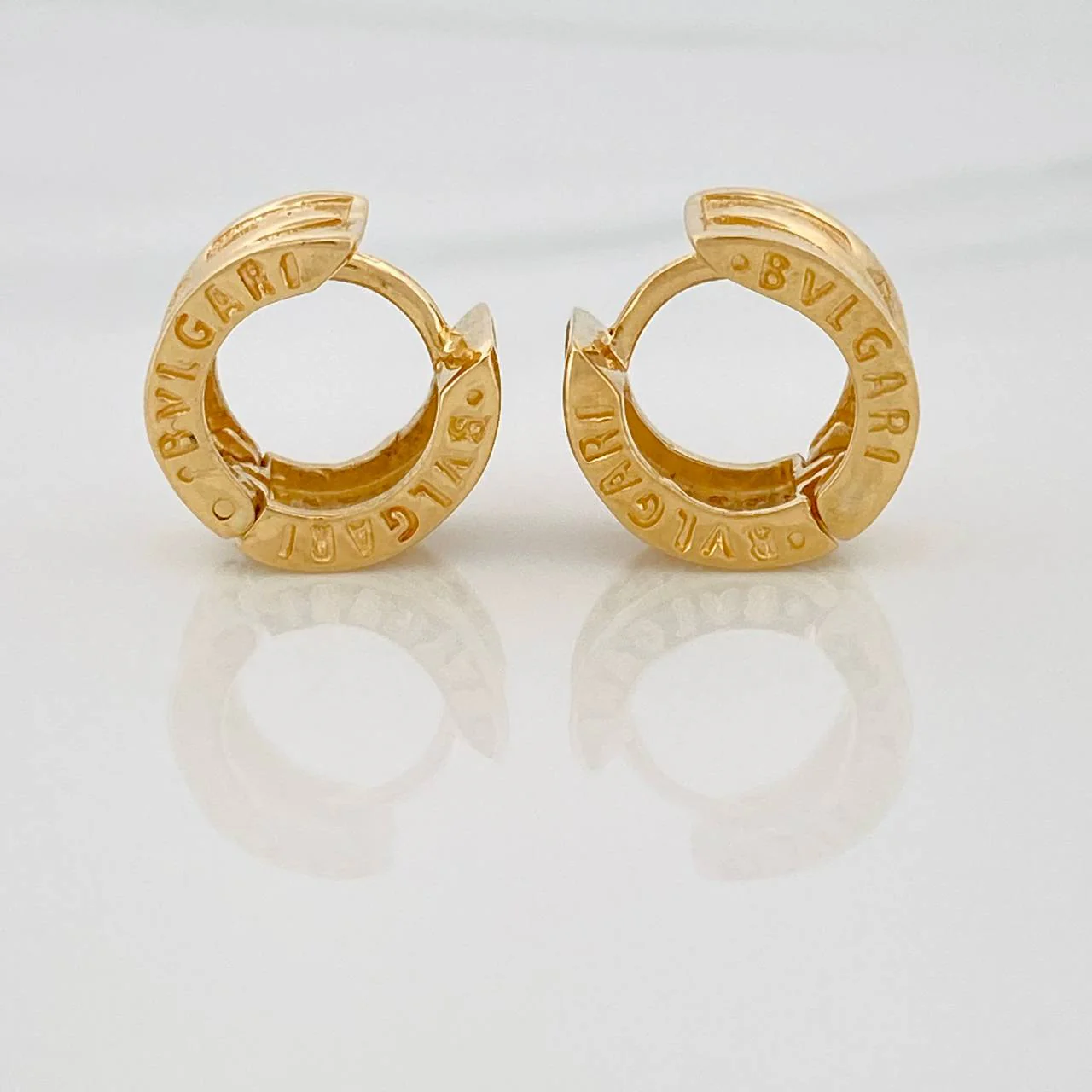 Candongas Bv Doble Carril 6.55gr / 1.3cm / Oro Amarillo 18K & - Image 5
