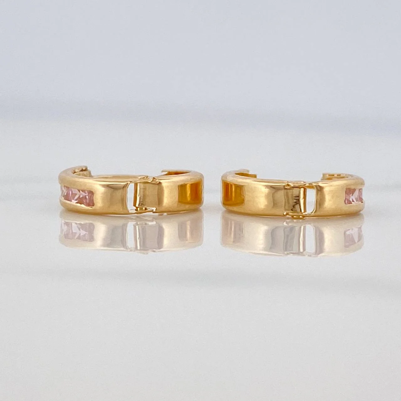 Candongas Carril 0.85 g / 1 cm Oro Amarillo 18K - Image 3