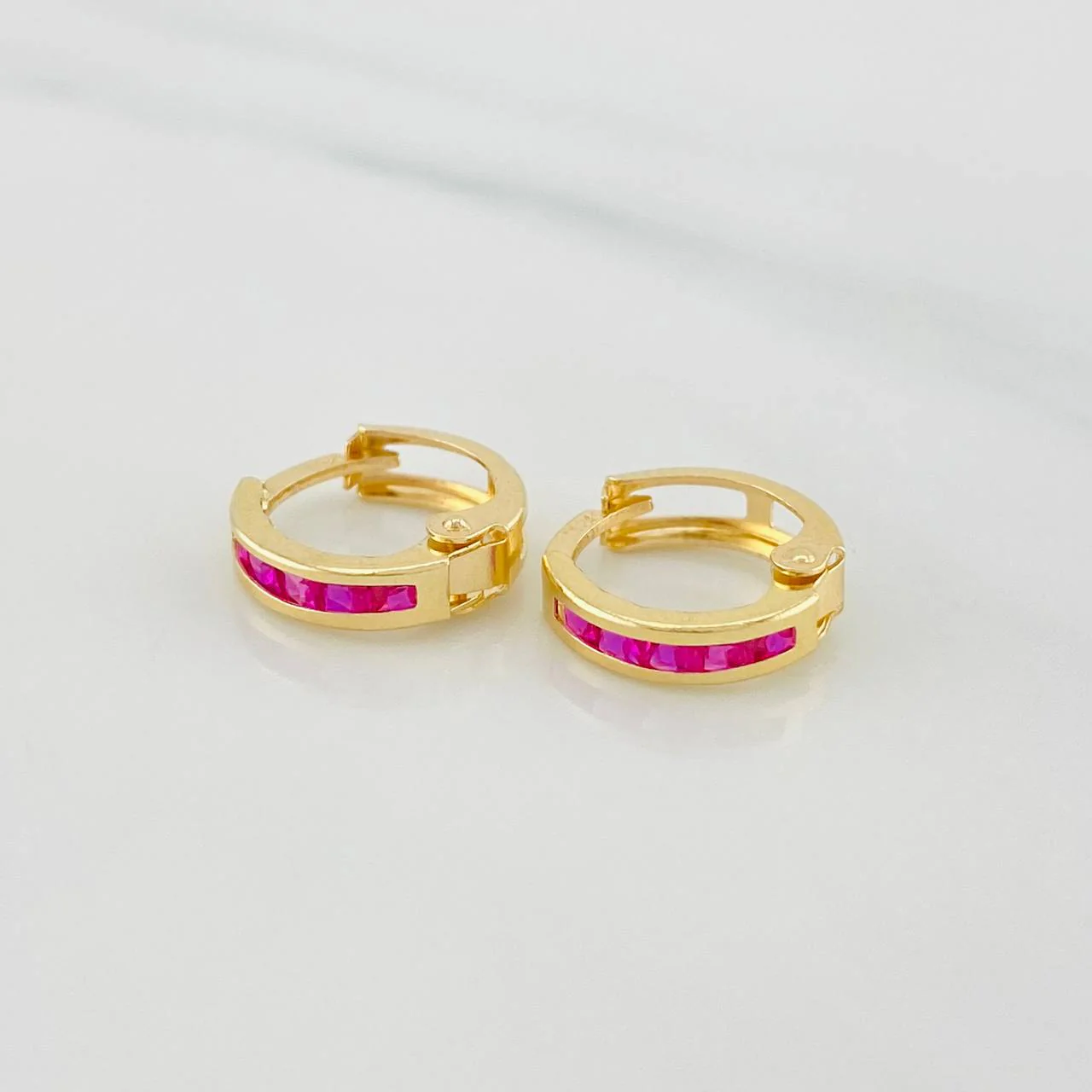 Candongas Carril 1.1 g / 1.1 cm Oro Amarillo 18K - Image 2