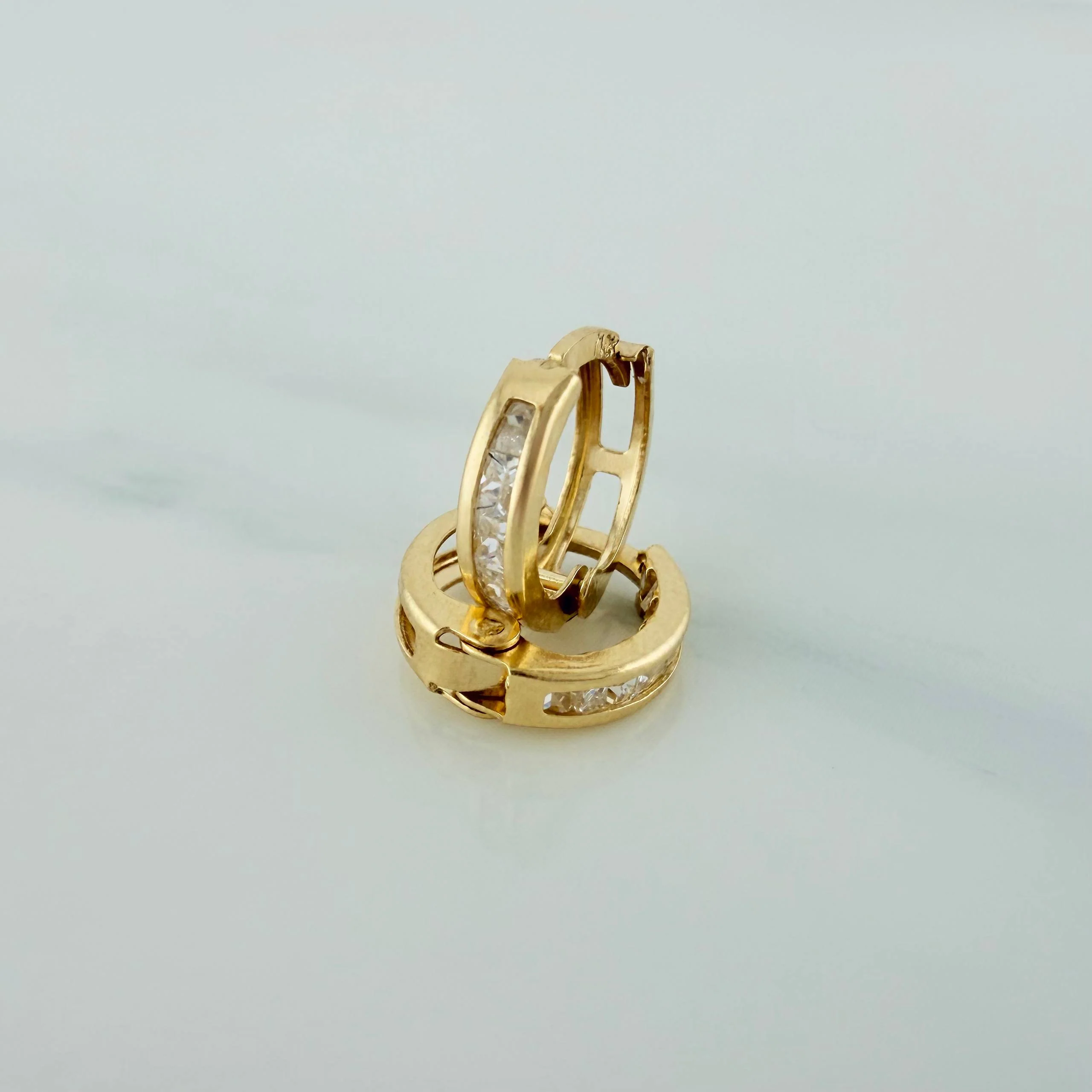 Candongas Carril 1.15 g / 1 cm Oro Amarillo 18K - Image 5