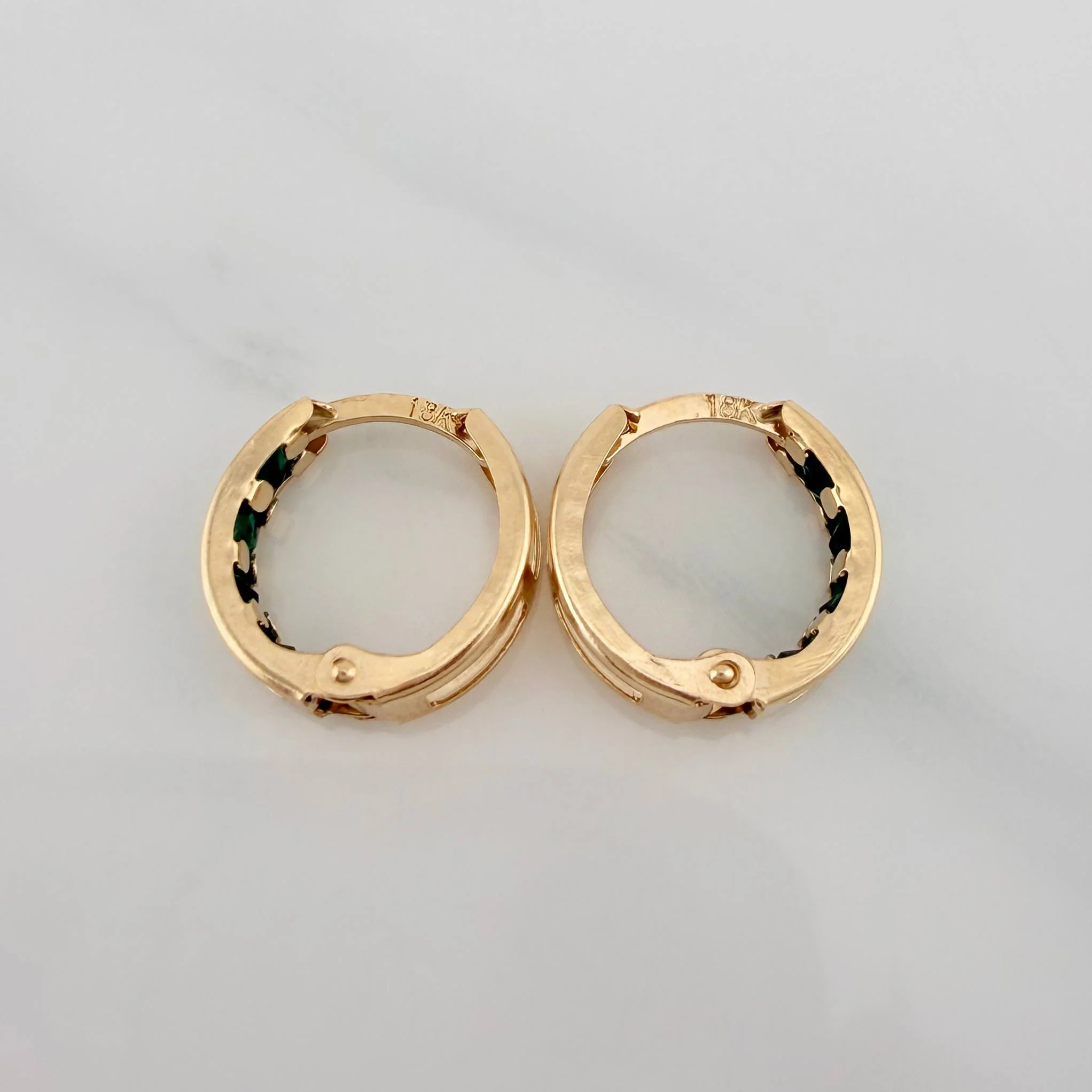 Candongas Carril 1.55 g / 1.3 cm Oro Amarillo 18K - Image 2