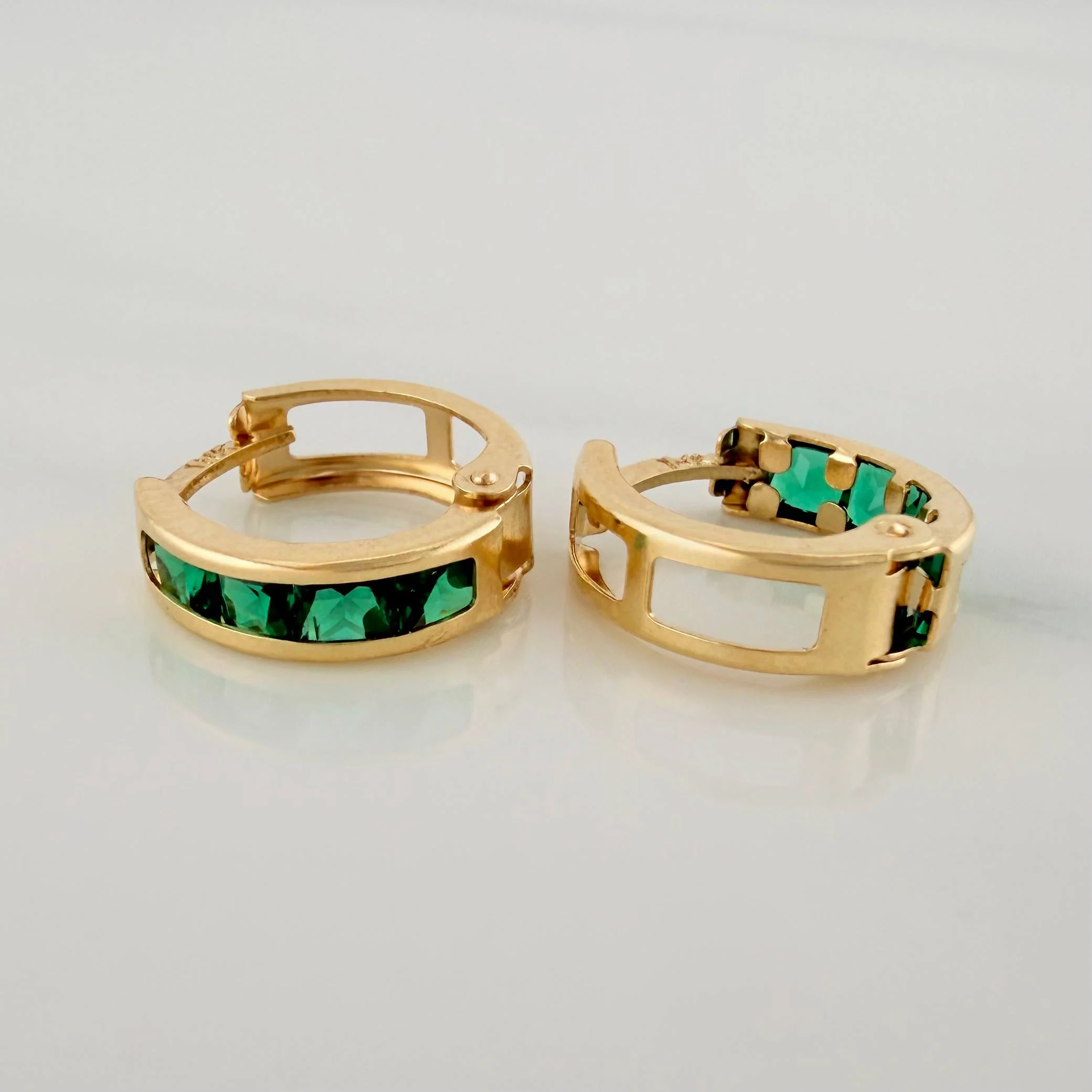 Candongas Carril 1.55 g / 1.3 cm Oro Amarillo 18K - Image 4