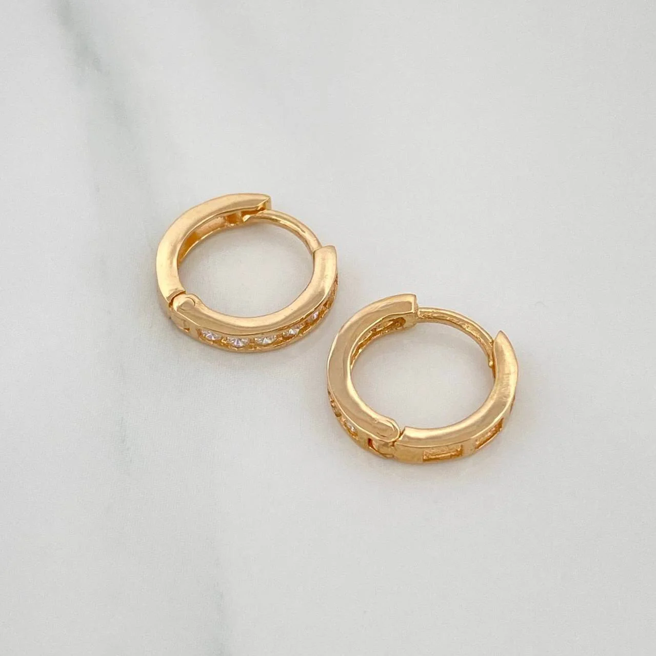 Candongas Carril 1.7 g / 1.1 cm Oro Amarillo 18K - Image 3