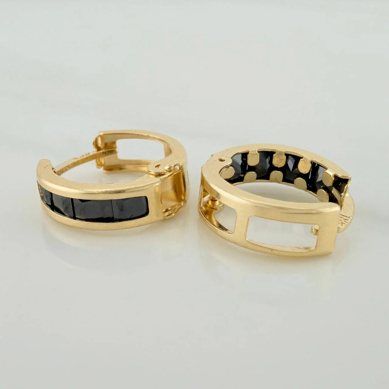 Candongas Carril 1.7 g / 1.3 cm Oro Amarillo 18K - Image 3