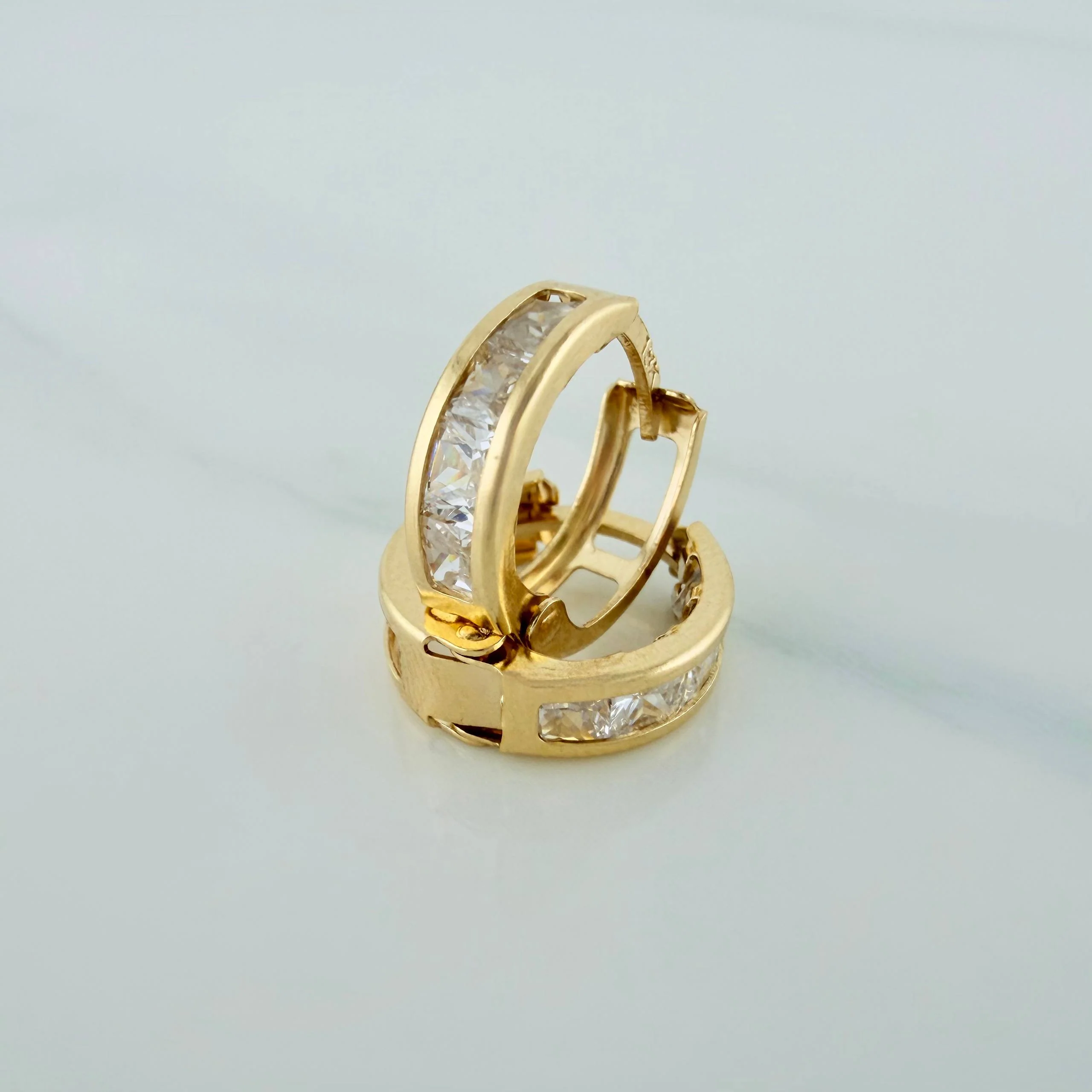 Candongas Carril 1.75 g / 1.3 cm Oro Amarillo 18K - Image 5