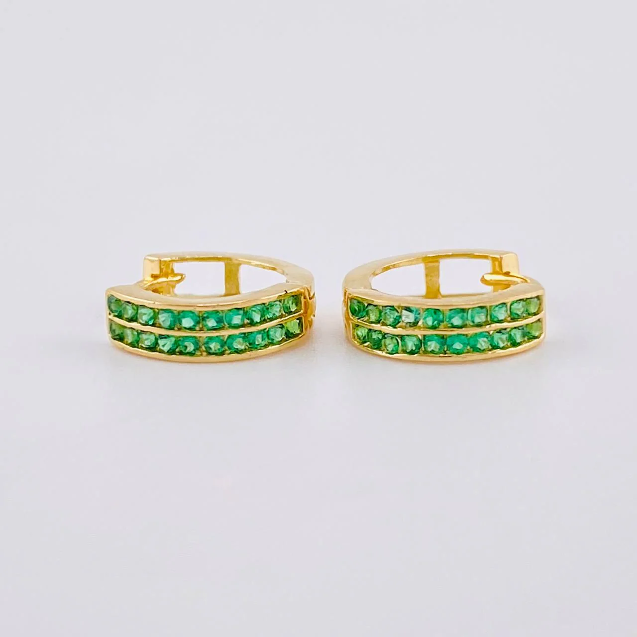 Candongas Carril Doble 1.6 g / 1 cm Oro Amarillo 18K