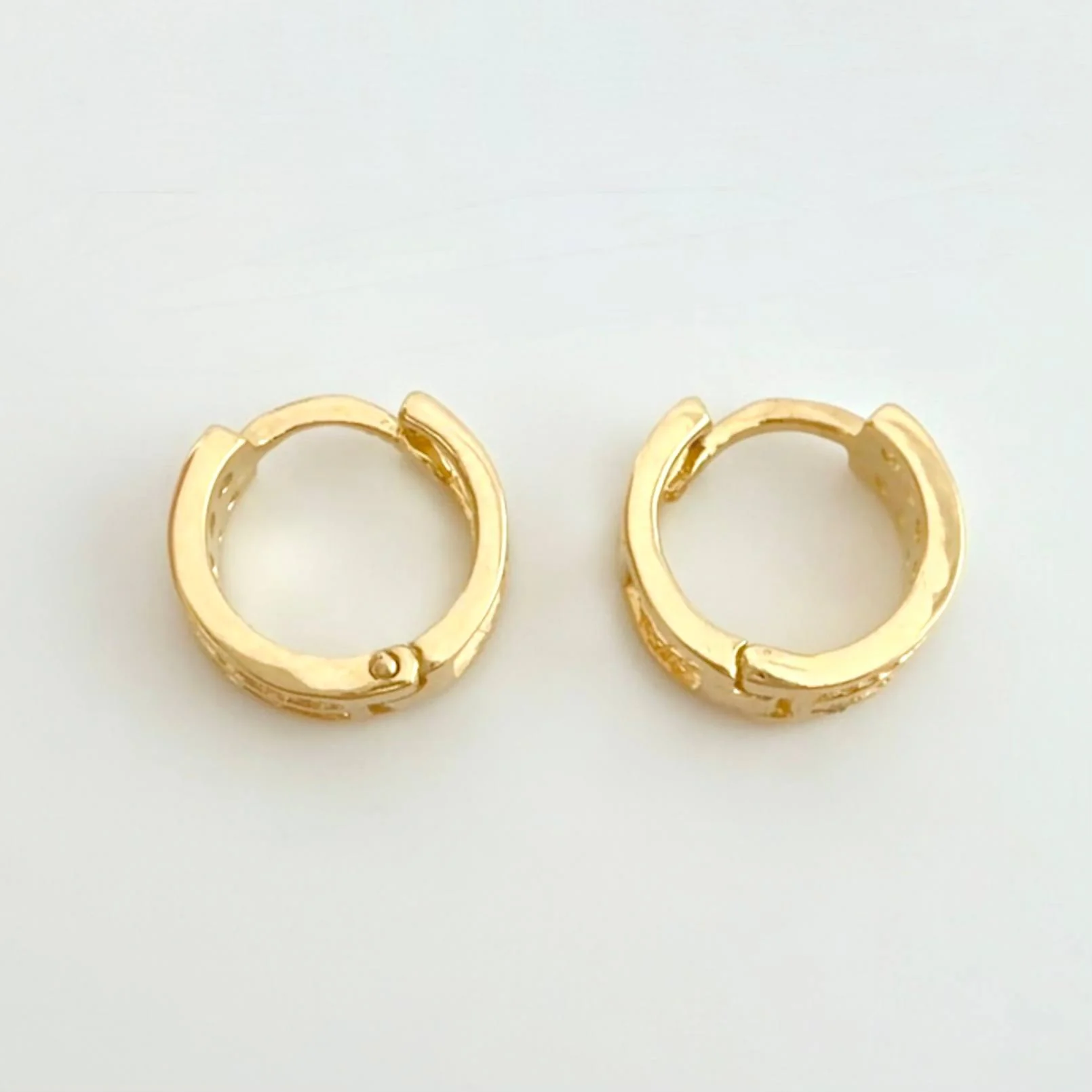 Candongas Carril Doble 1.95gr / 1cm / Oro Amarillo 18K * - Image 2