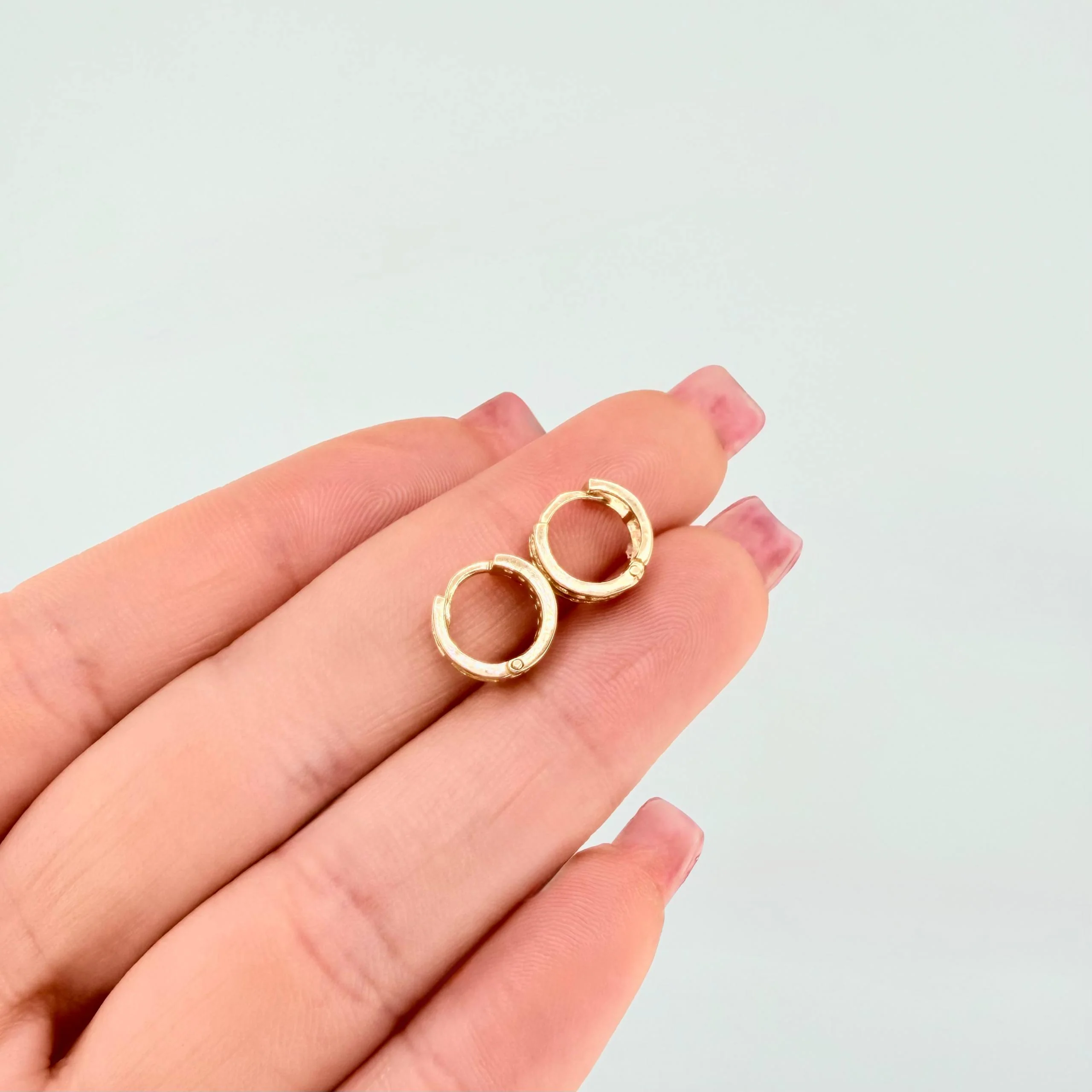 Candongas Carril Doble 1.9gr / 1cm / Oro Amarillo 18K - Image 4